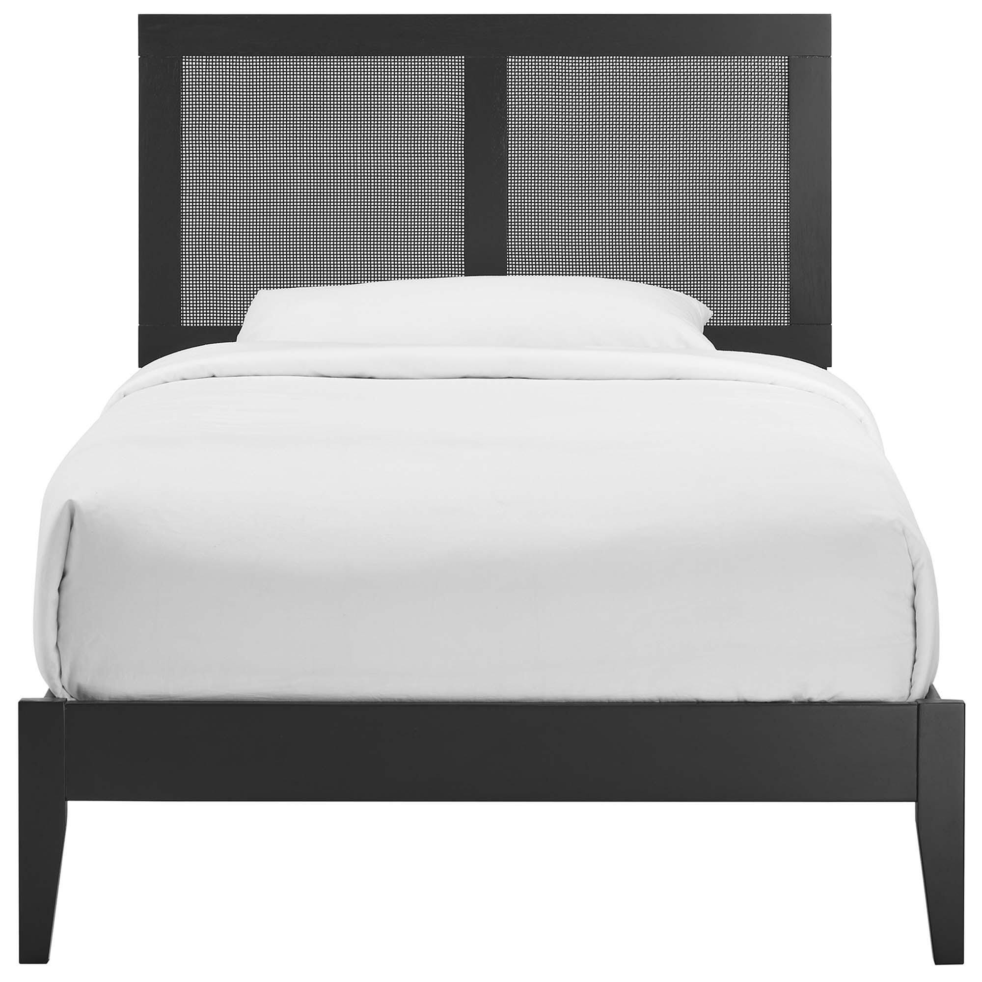 Modway Sirocco Twin Panel Platform Bed, Black, large