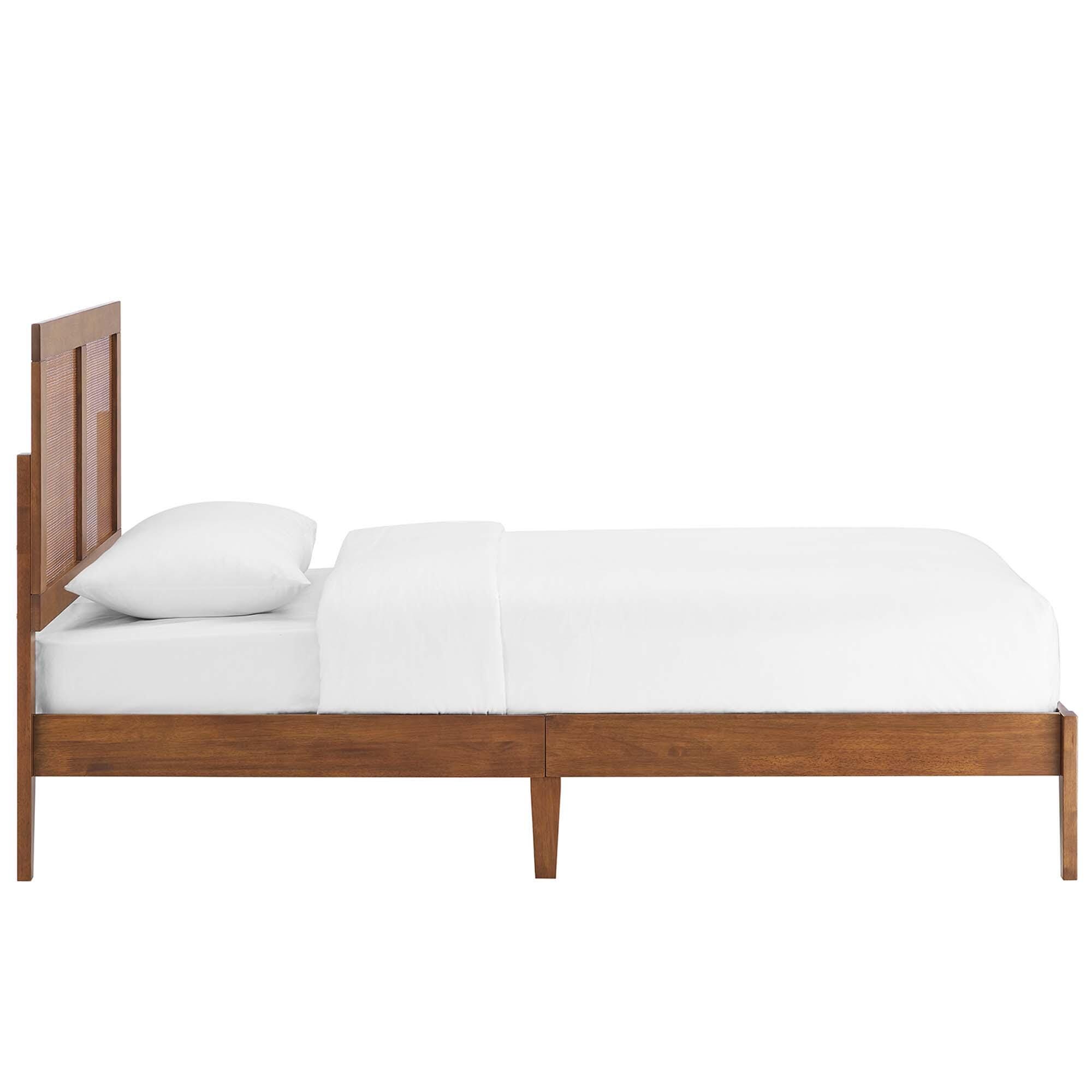 Modway Sirocco Twin Panel Platform Bed, Walnut, large