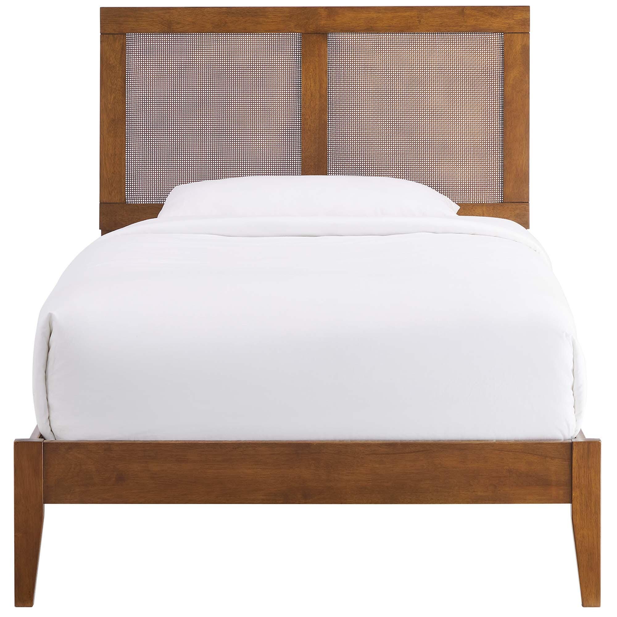 Modway Sirocco Twin Panel Platform Bed, Walnut, large