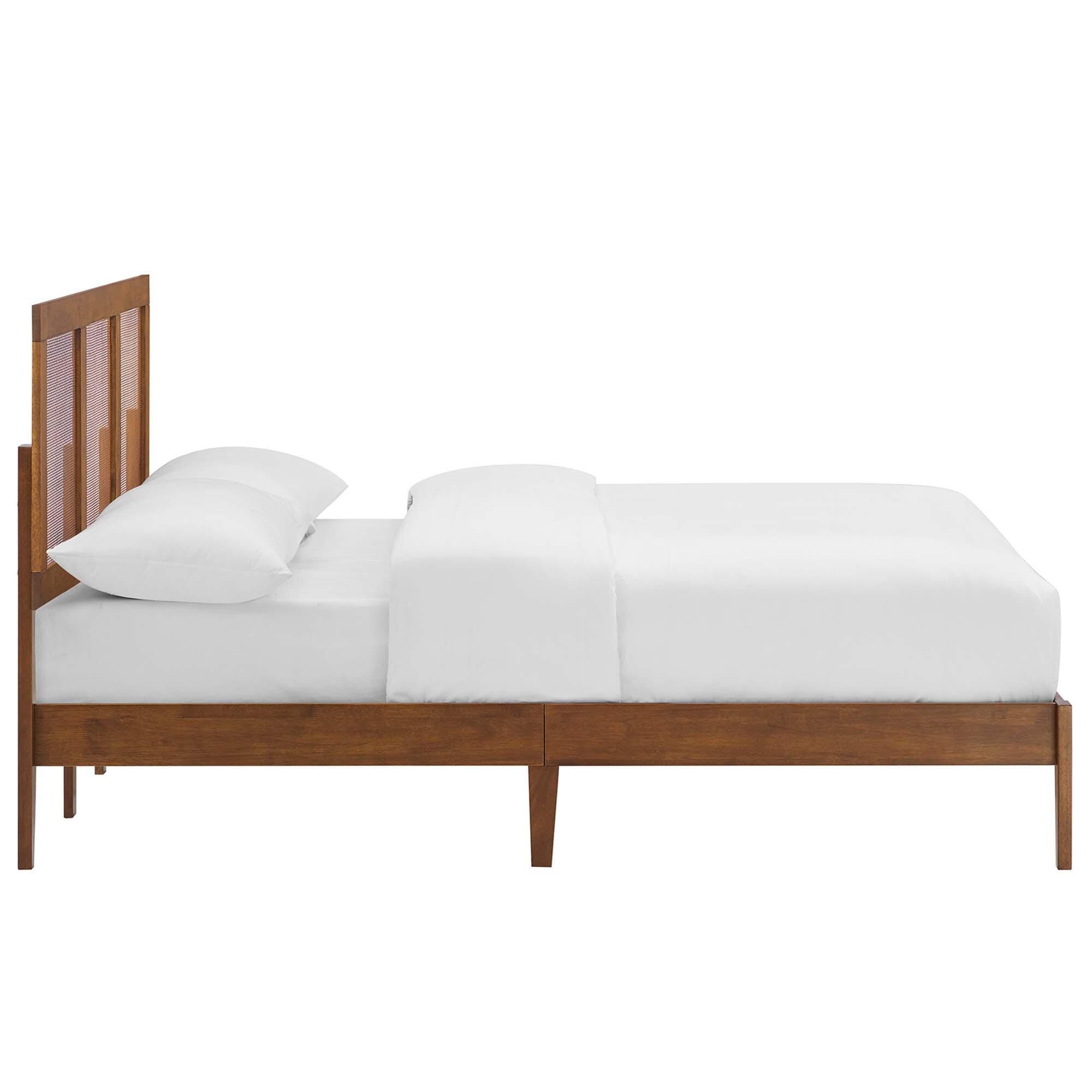 Modway Sirocco Full Panel Platform Bed, Walnut, large