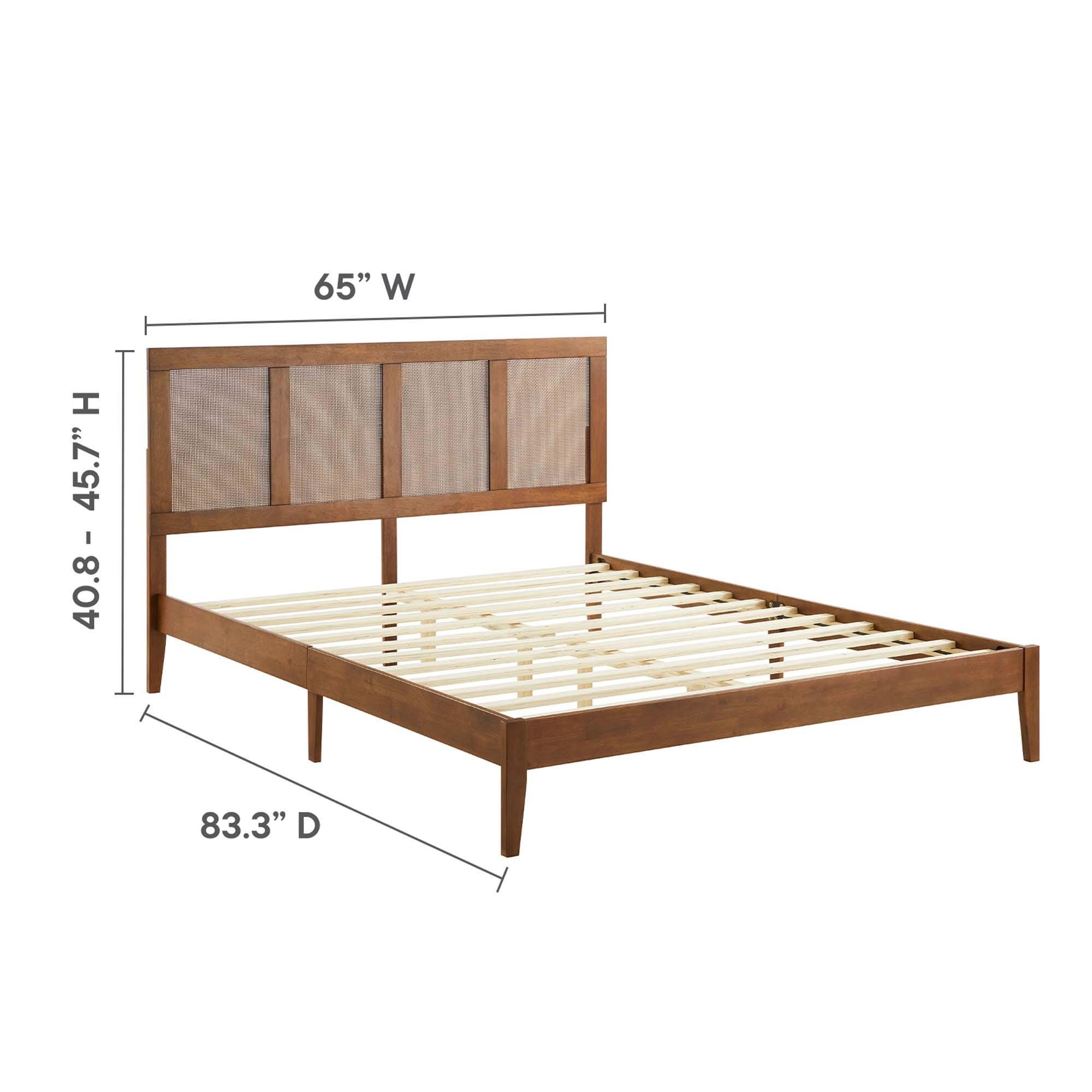 Modway Sirocco Queen Panel Platform Bed, Walnut, large