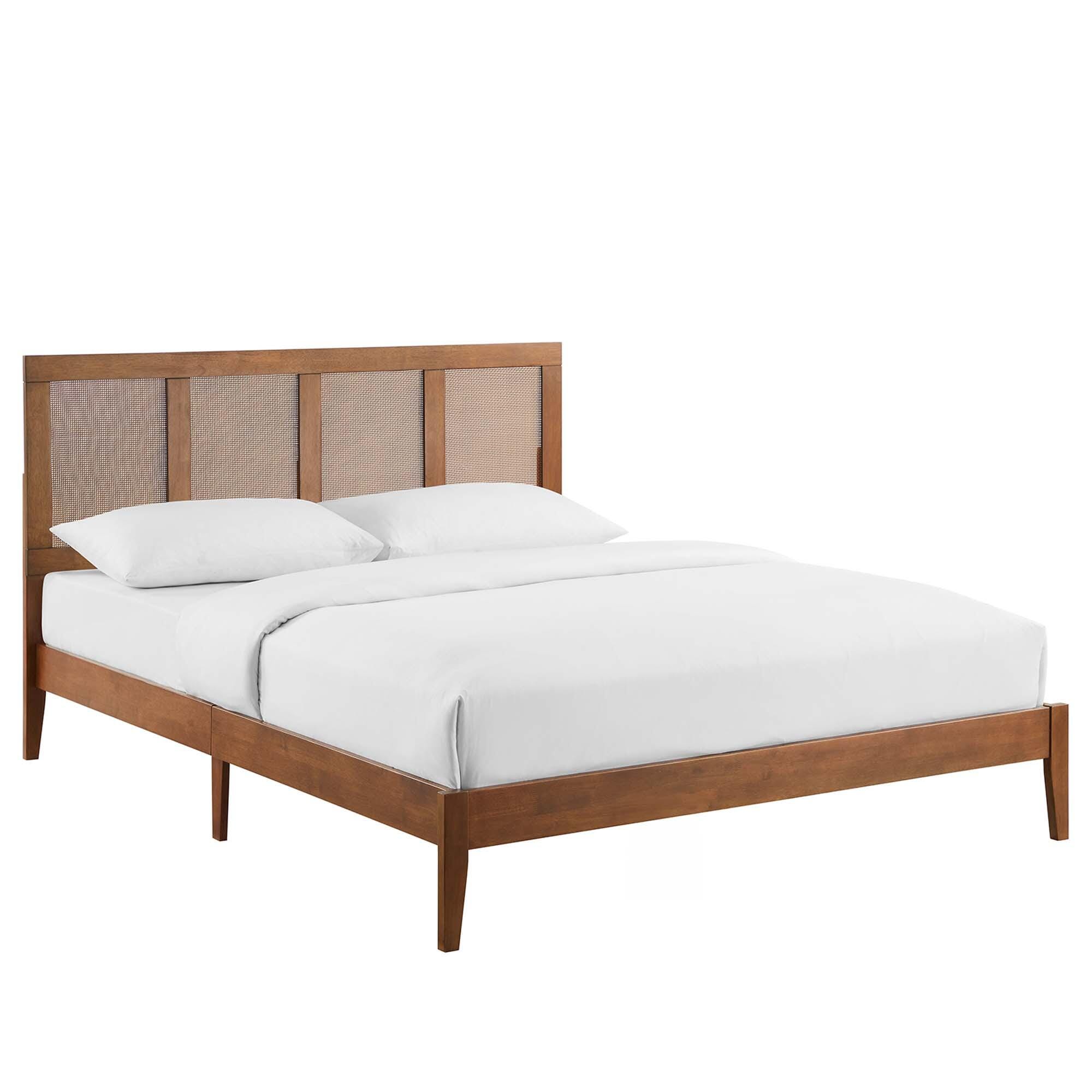 Modway Sirocco Queen Panel Platform Bed, Walnut, large
