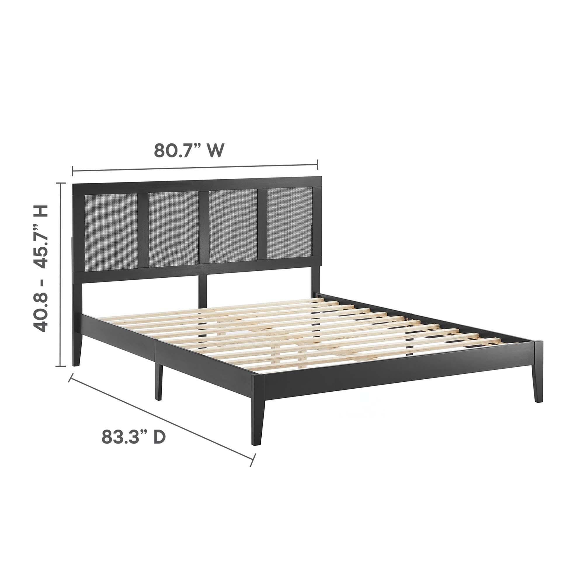 Modway Sirocco King Panel Platform Bed, Black, large