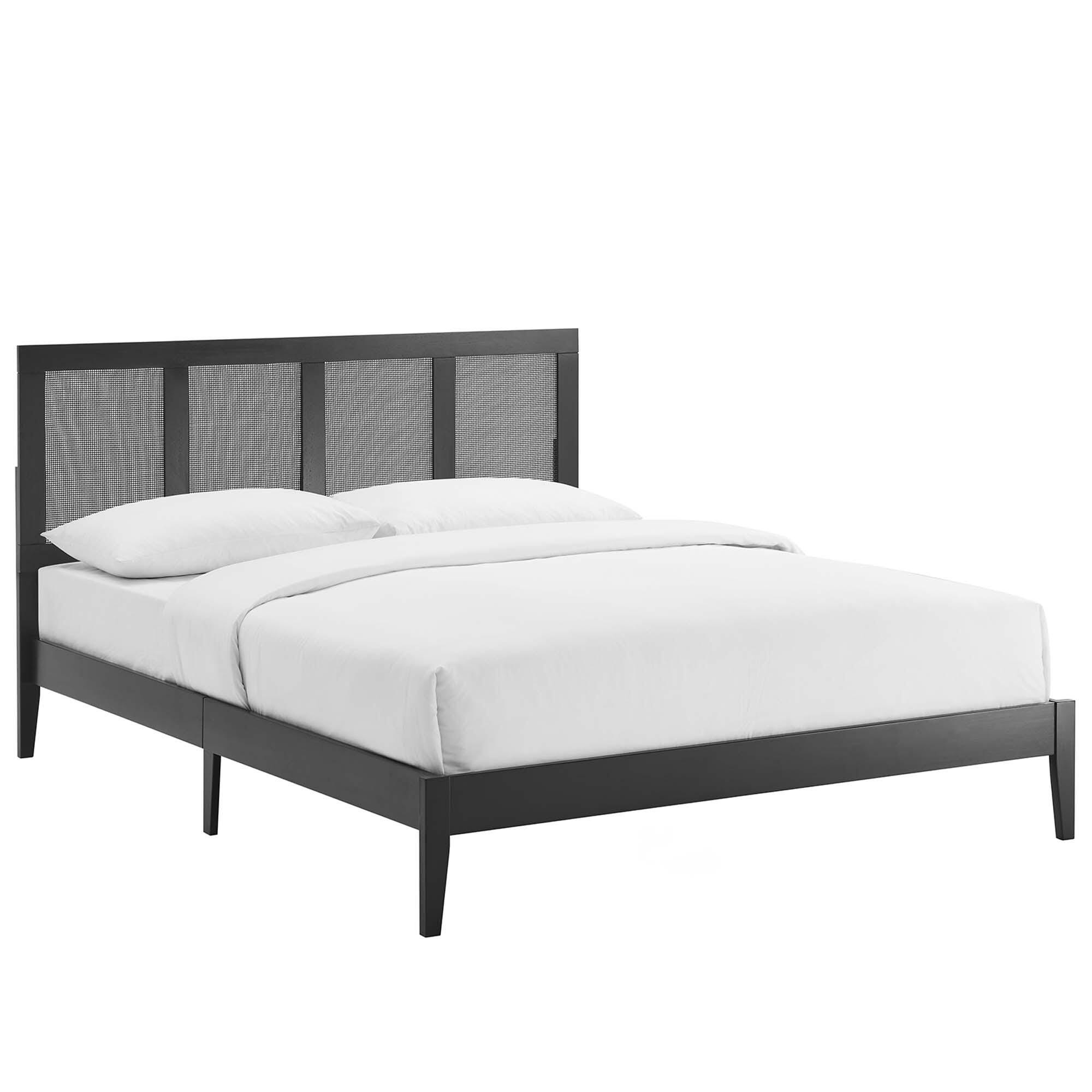 Modway Sirocco King Panel Platform Bed, Black, large