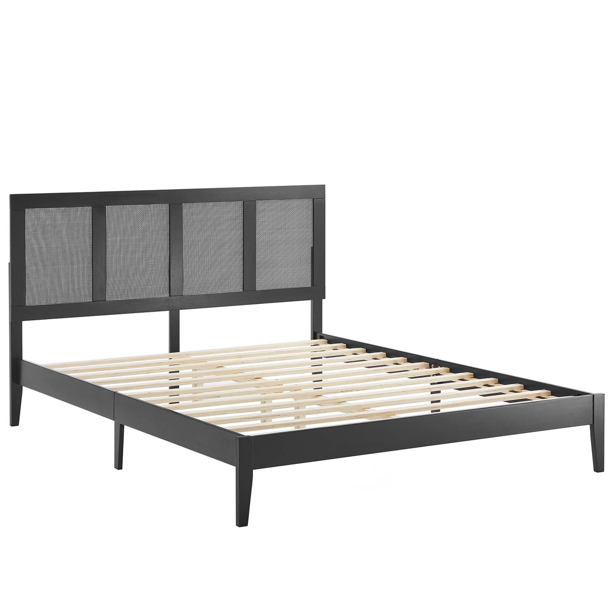 Modway Sirocco King Panel Platform Bed, Black, large