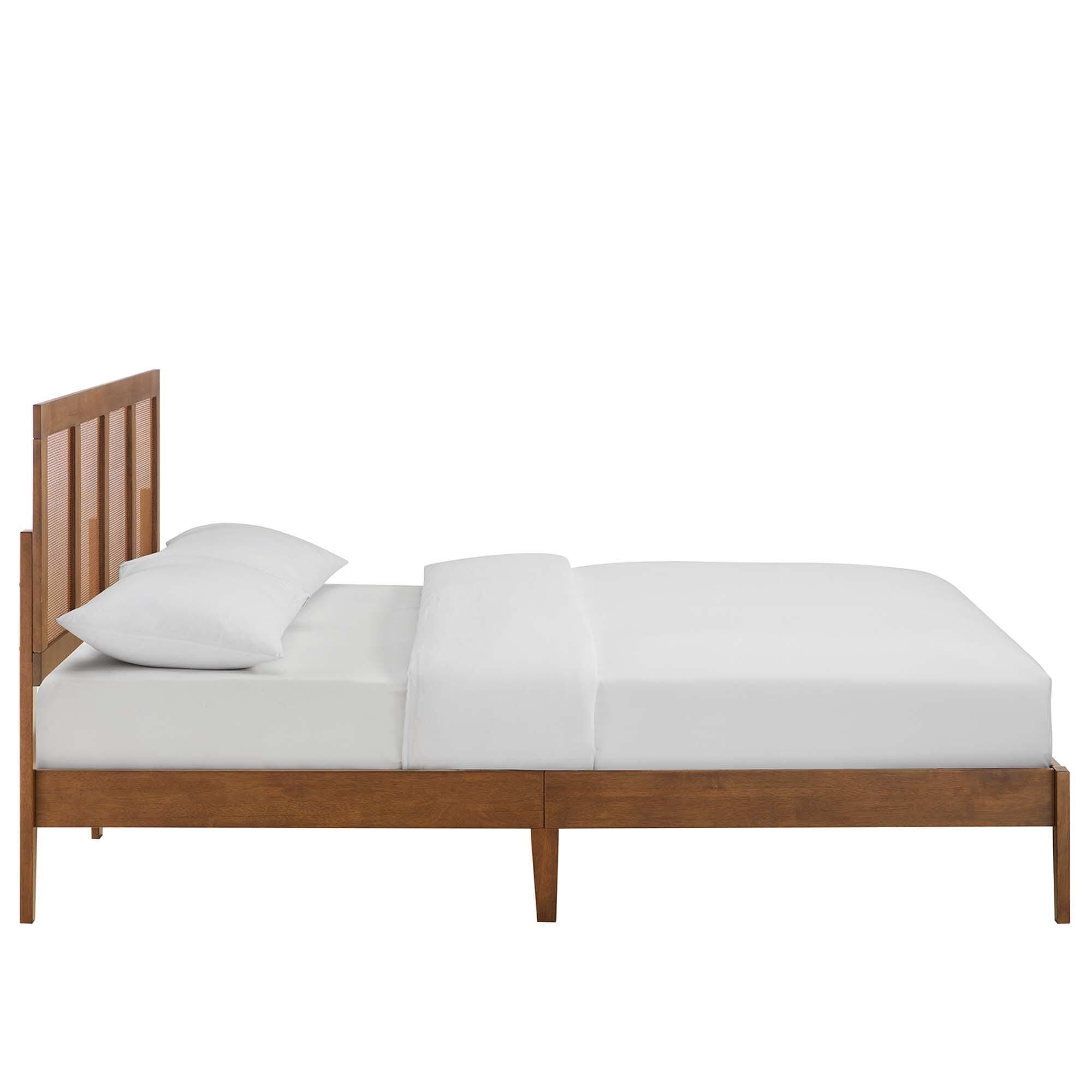 Modway Sirocco King Panel Platform Bed, Walnut, large