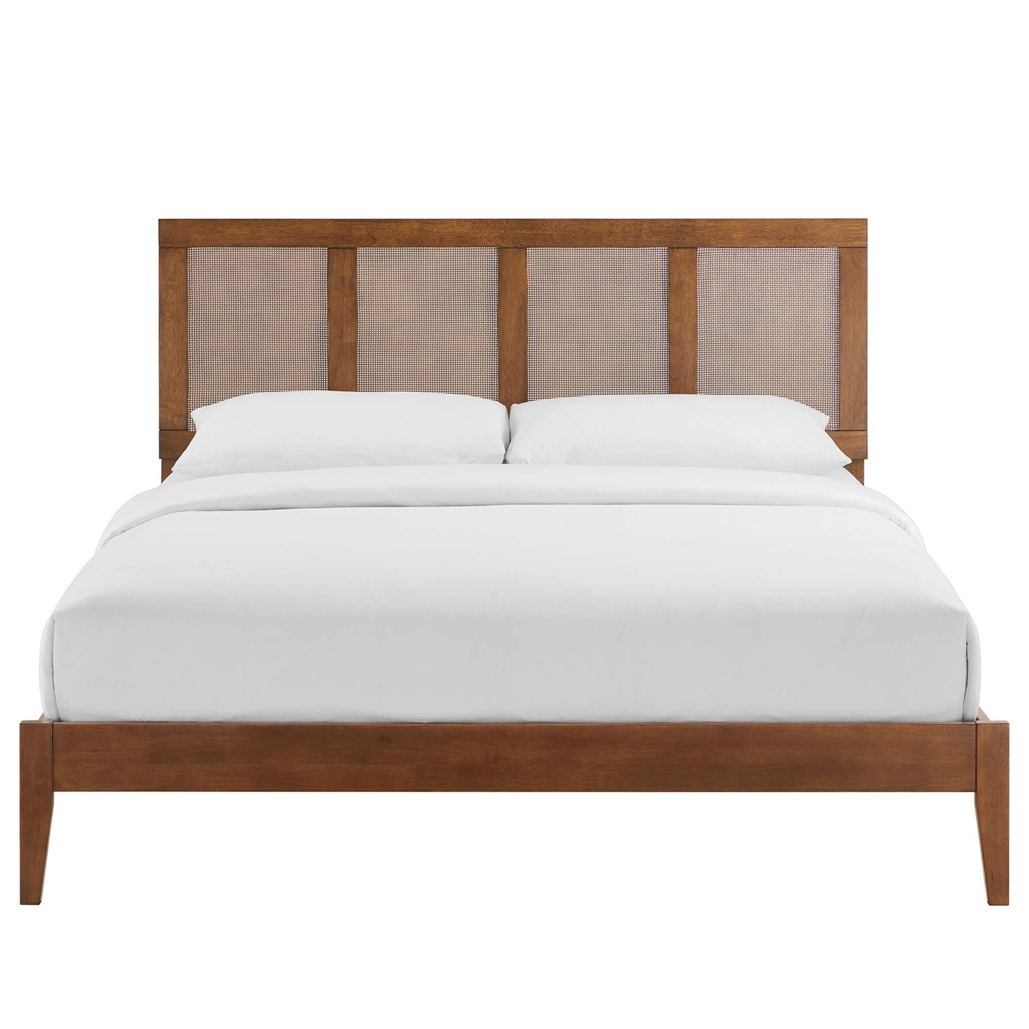 Modway Sirocco King Panel Platform Bed, Walnut, large