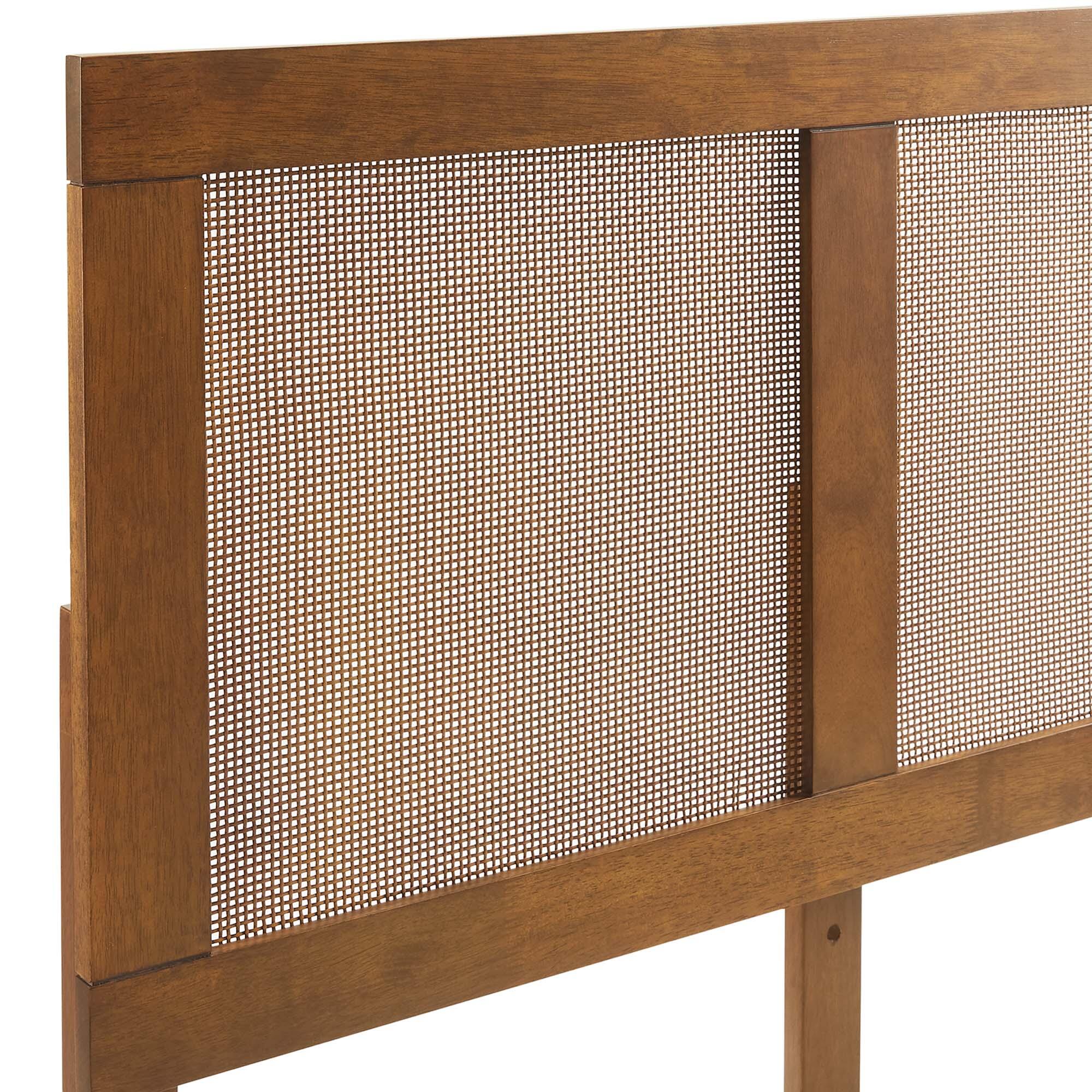 Modway Sirocco King Panel Platform Bed, Walnut, large