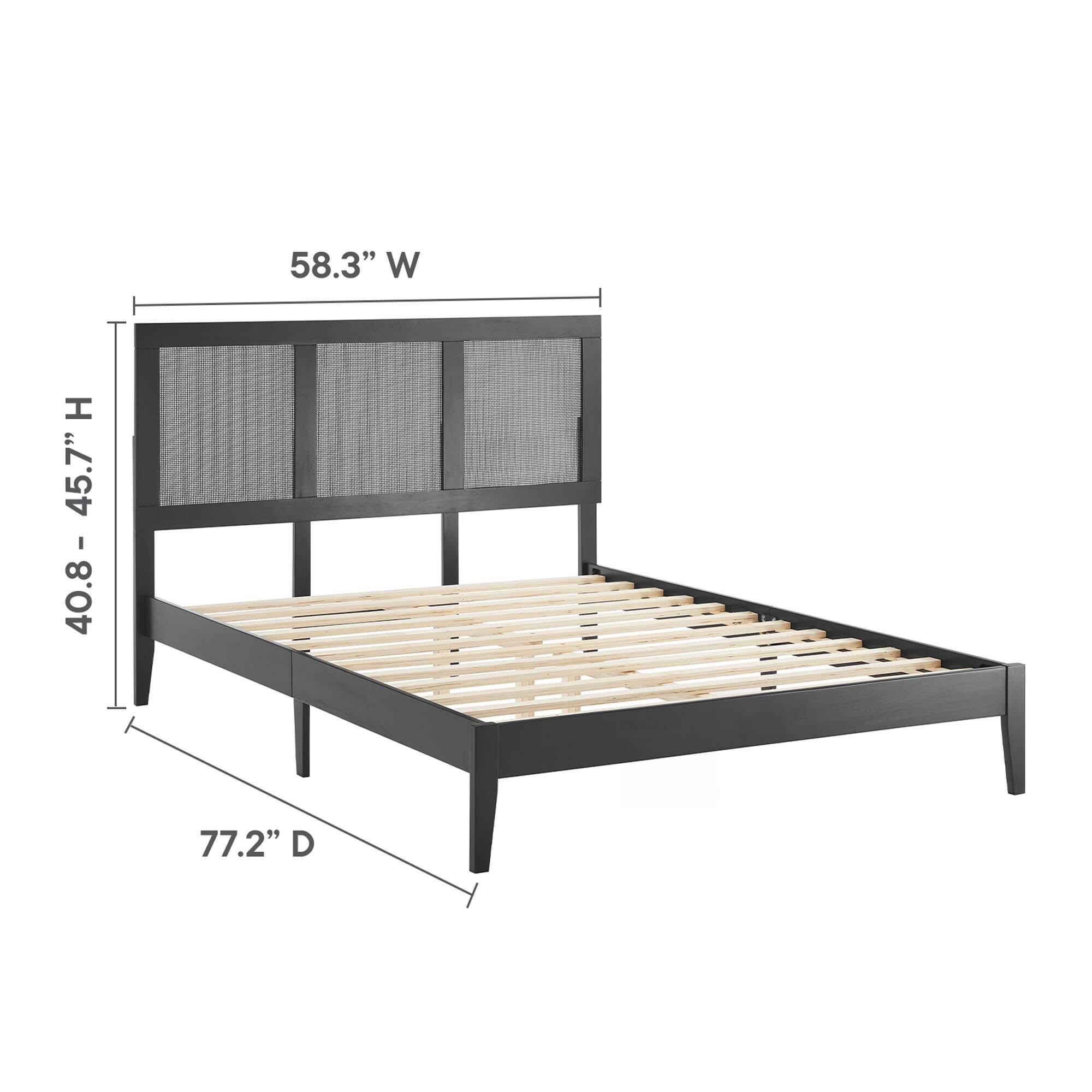 Modway Sirocco Full Panel Platform Bed, Black, large
