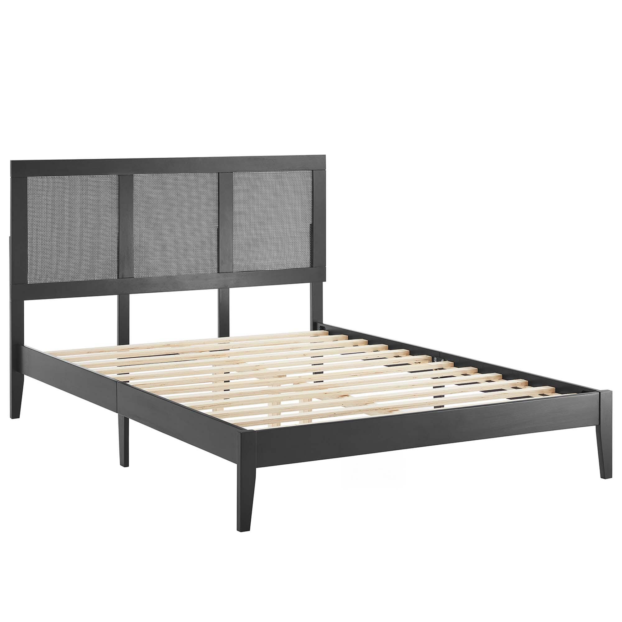 Modway Sirocco Full Panel Platform Bed, Black, large