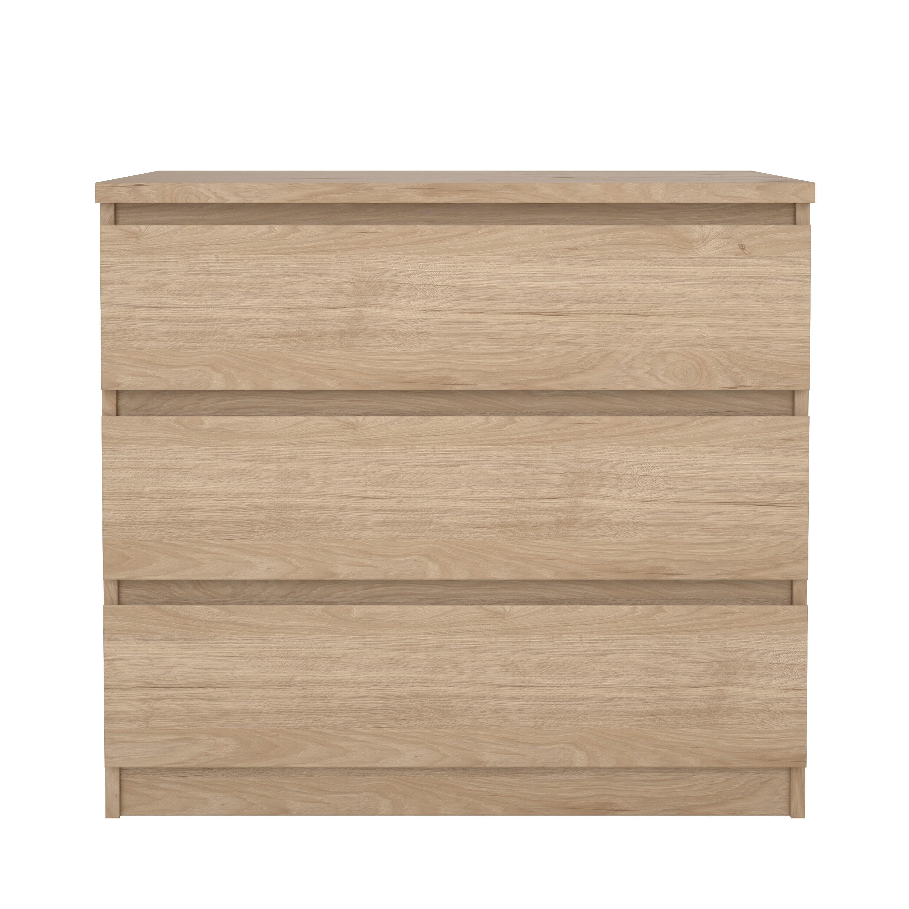 Tvilum Scottsdale 3 Drawer Chest of Drawers, Jackson Hickory, large