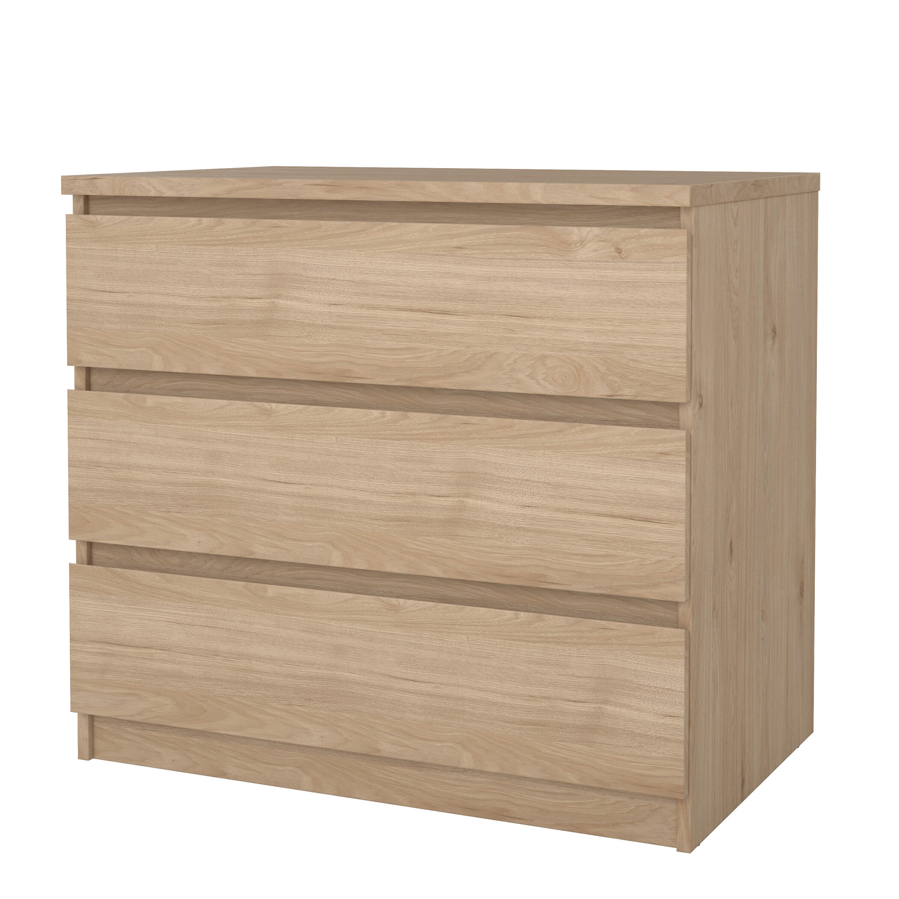 Tvilum Scottsdale 3 Drawer Chest of Drawers, Jackson Hickory, large