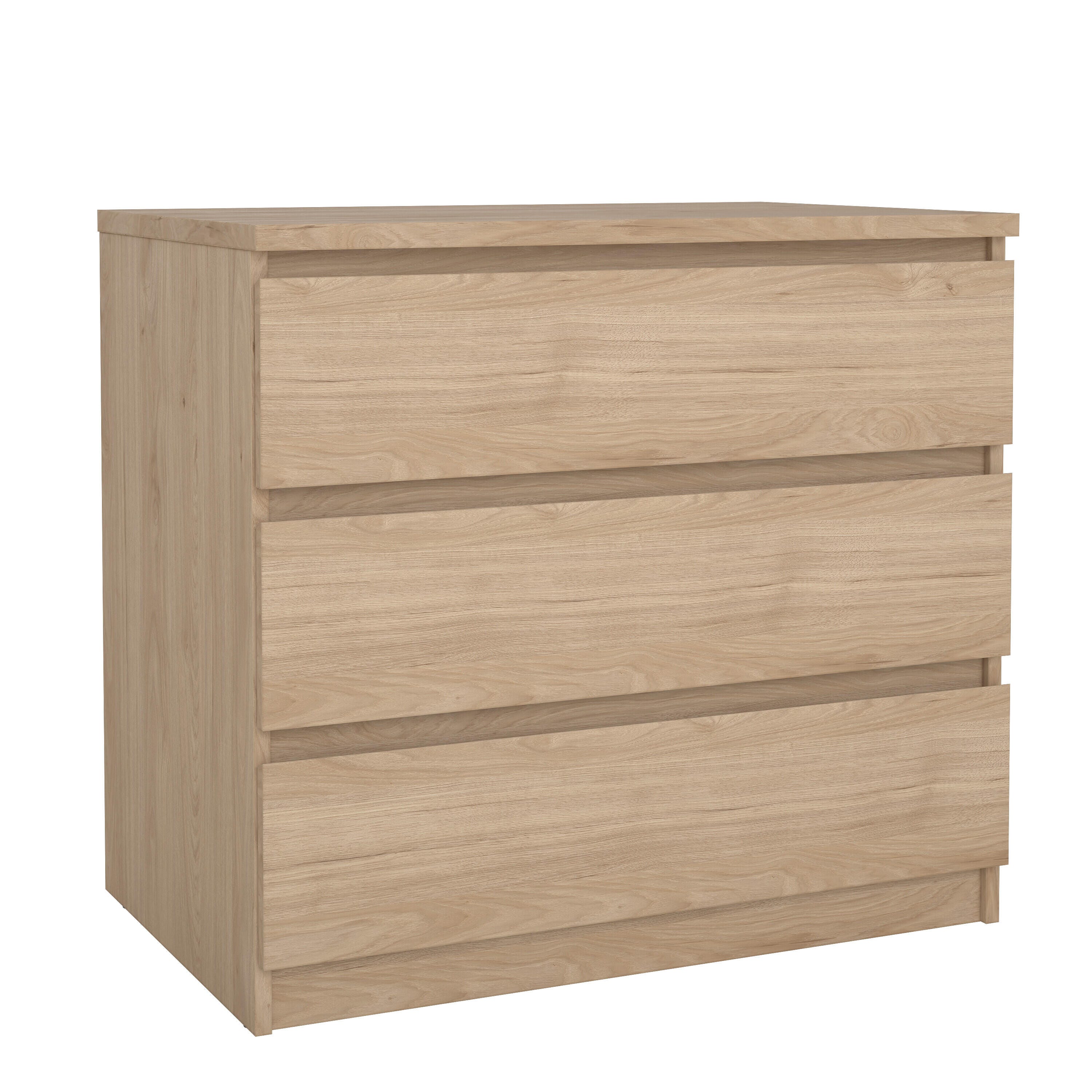 Tvilum Scottsdale 3 Drawer Chest of Drawers, Jackson Hickory, large