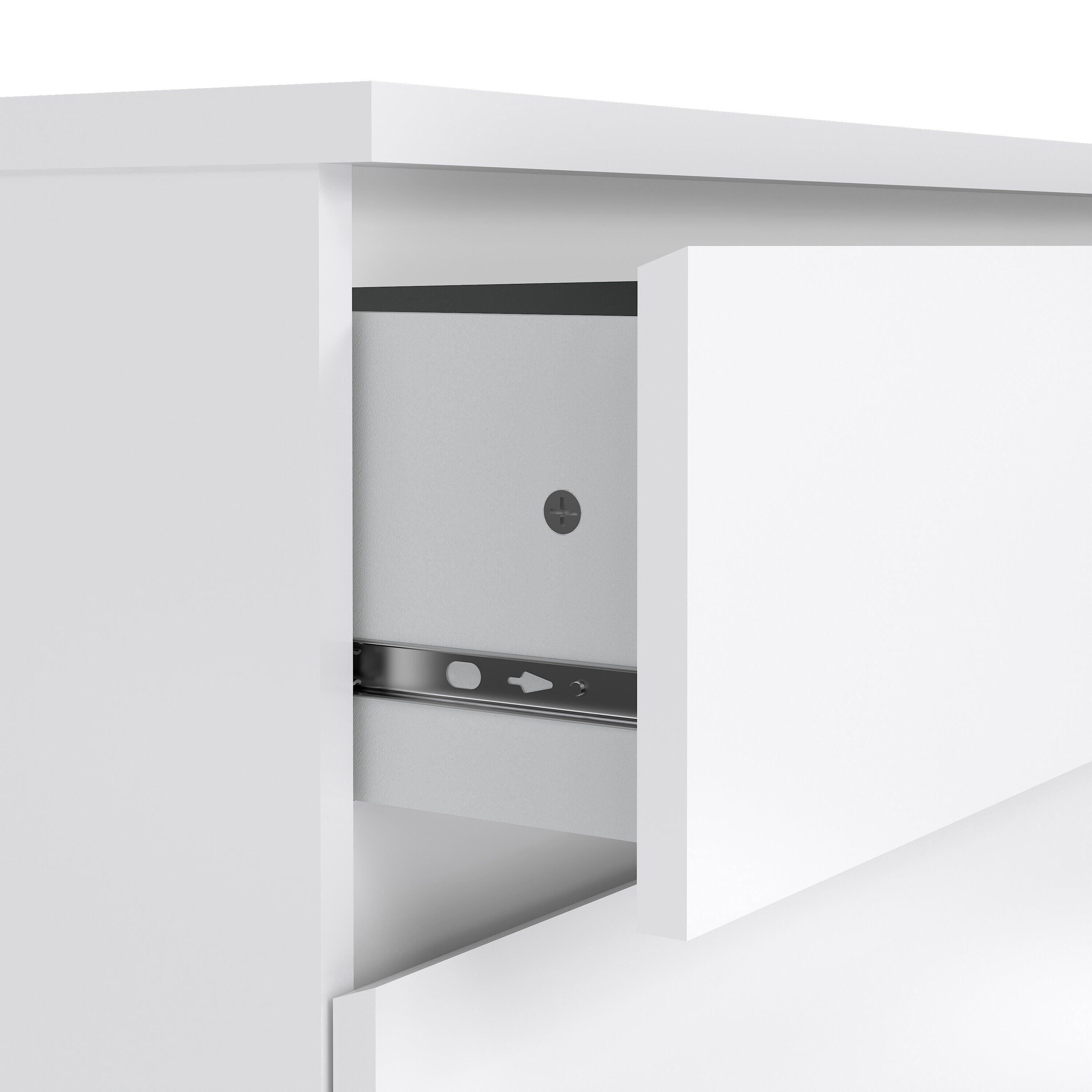 Tvilum Scottsdale 3 Drawer Chest of Drawers, White, large