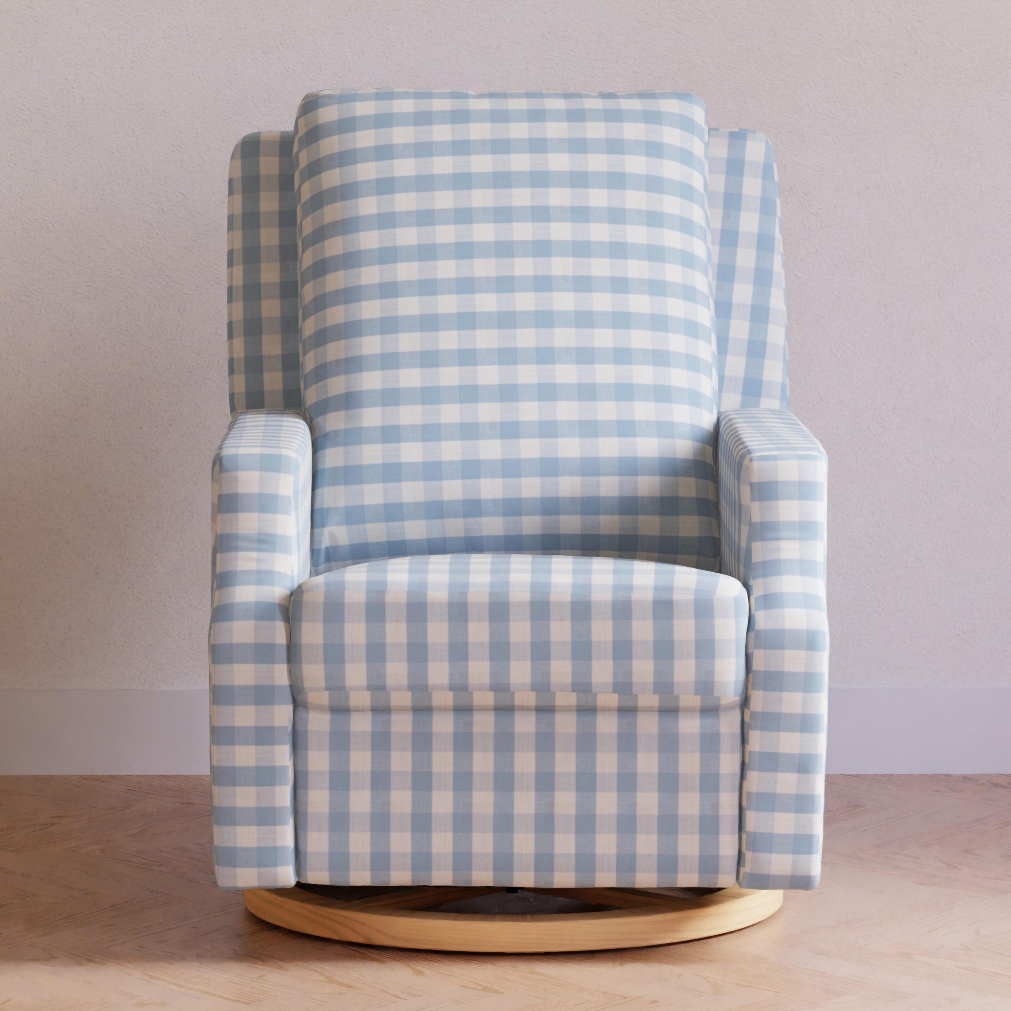 Namesake Crewe Manual Recliner, Blue/Light Brown, large
