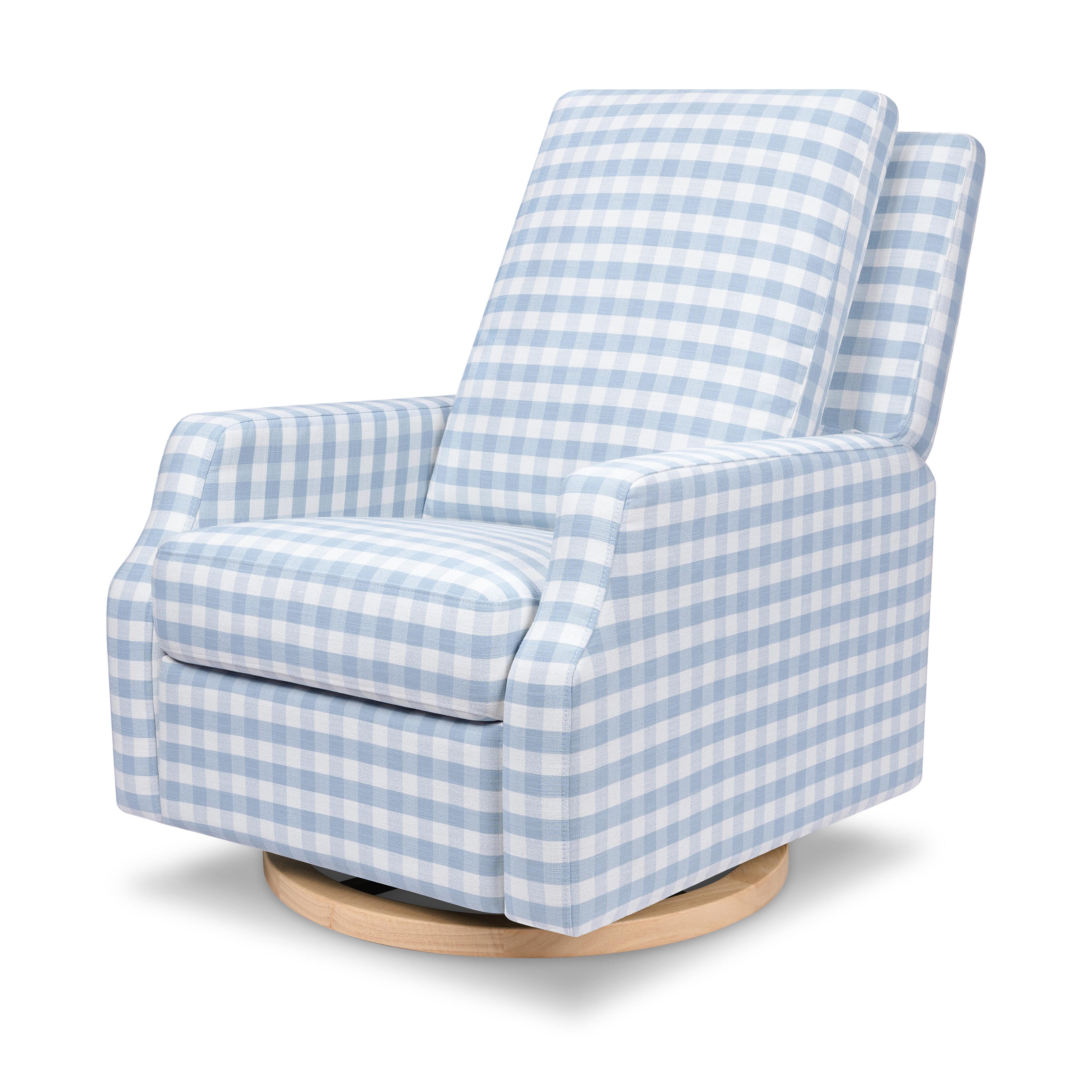 Namesake Crewe Manual Recliner, Blue/Light Brown, large