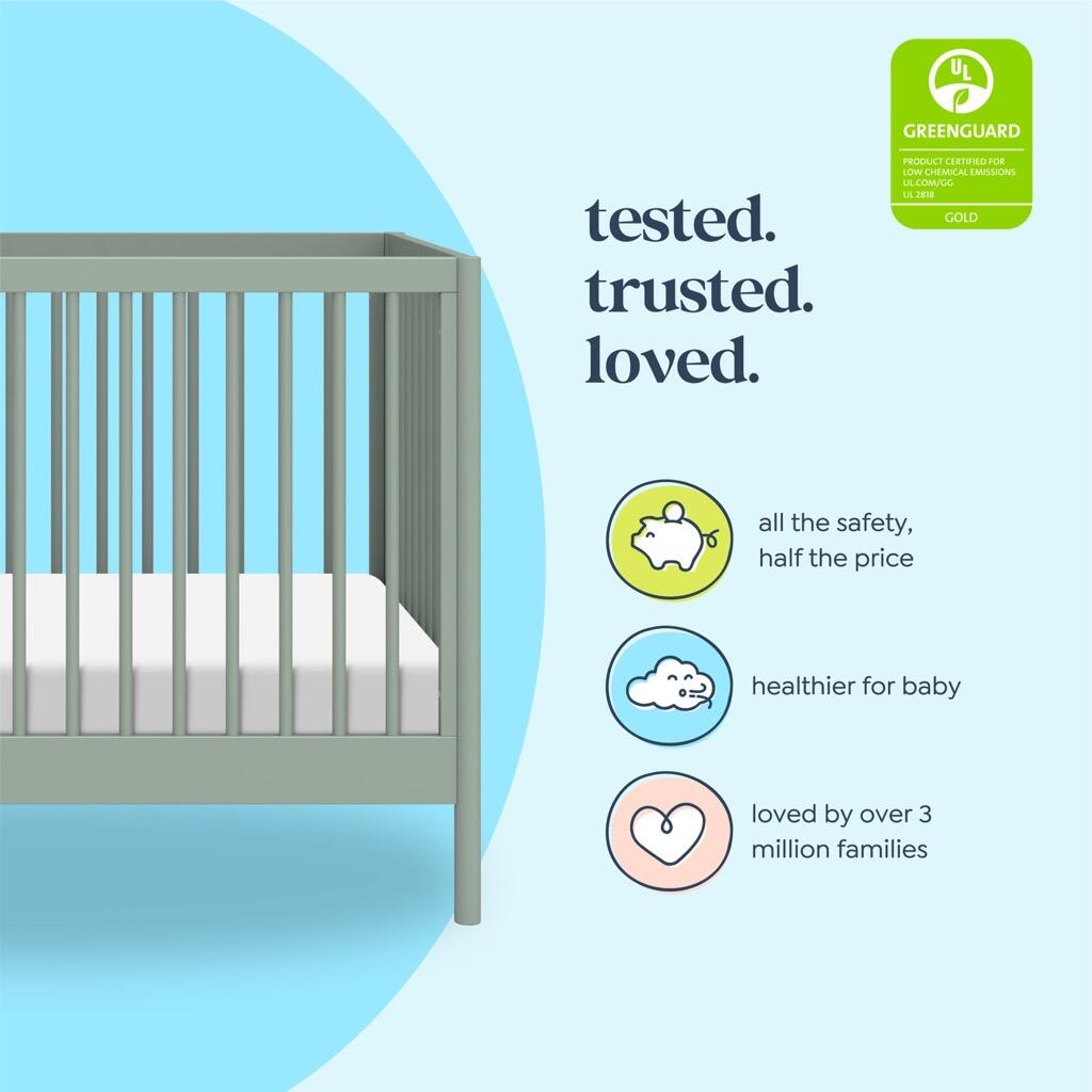 DaVinci Birdie 3-in-1 Convertible Crib, Light Sage, large