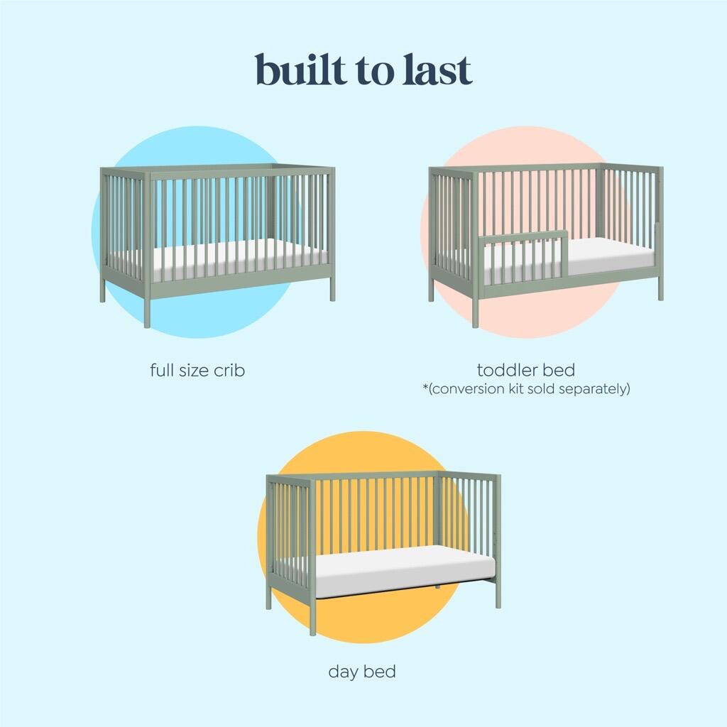 DaVinci Birdie 3-in-1 Convertible Crib, Light Sage, large