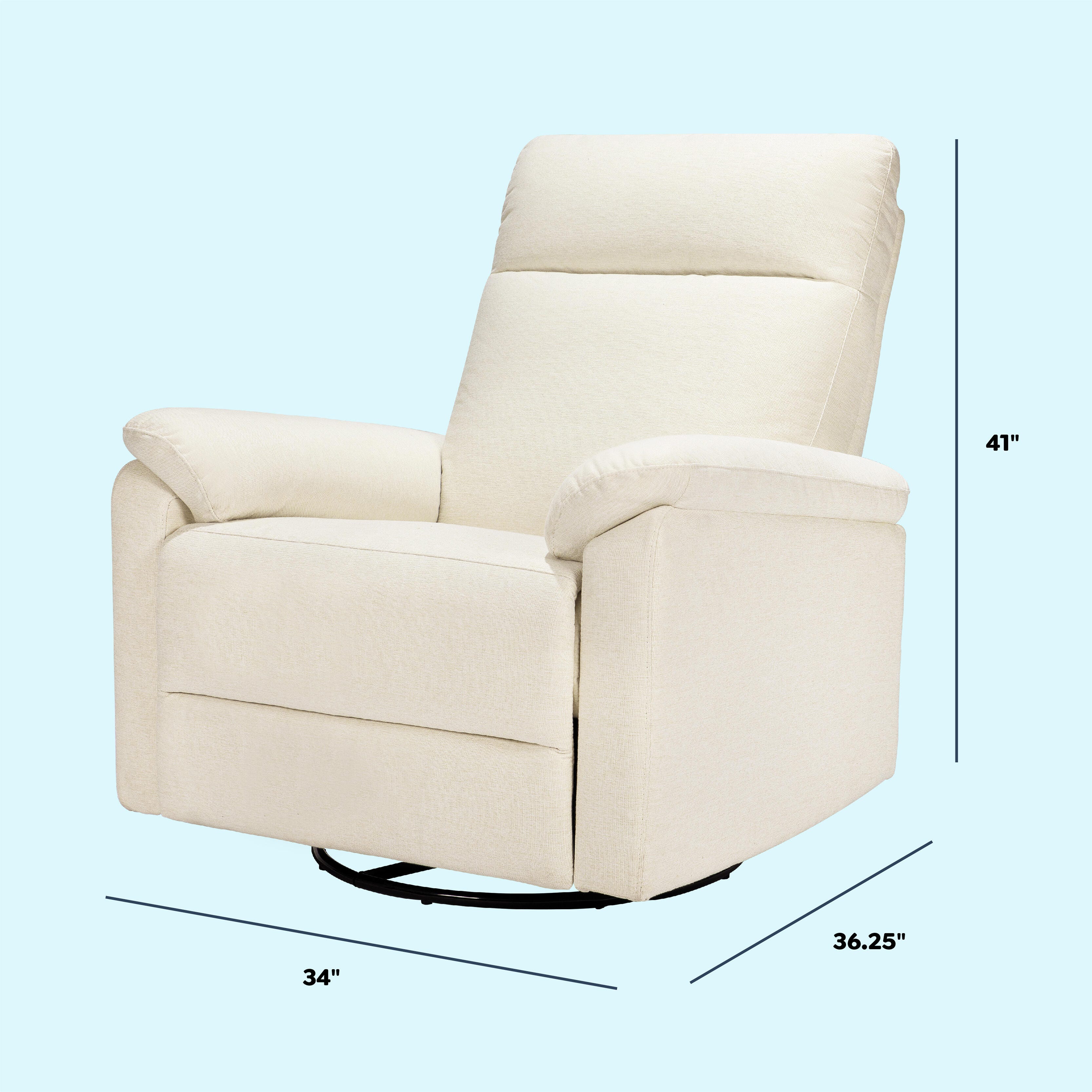 DaVinci Suzy Power Swivel Glider and Recliner, Vanilla, large
