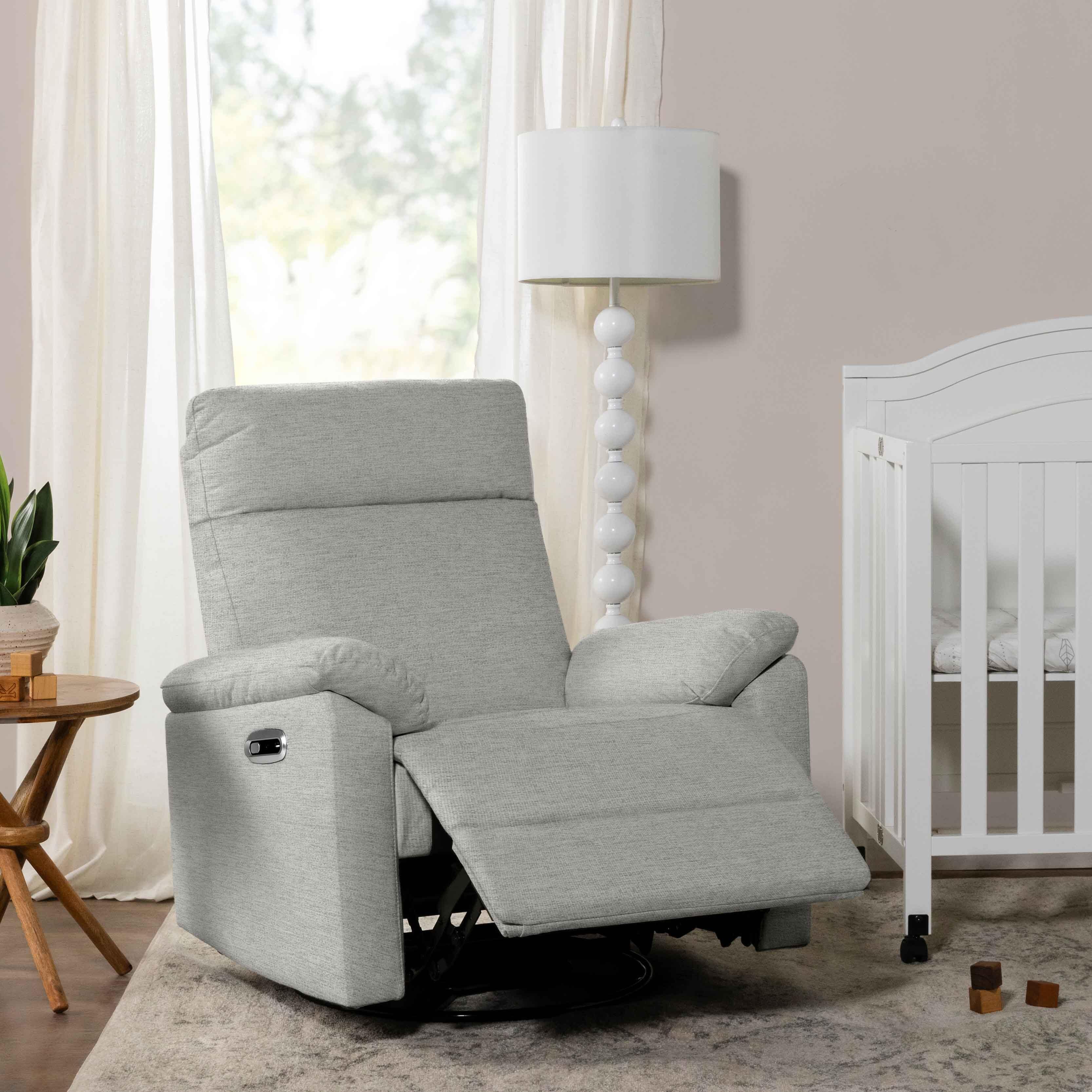 DaVinci Suzy Power Swivel Glider and Recliner, Frost Gray, large