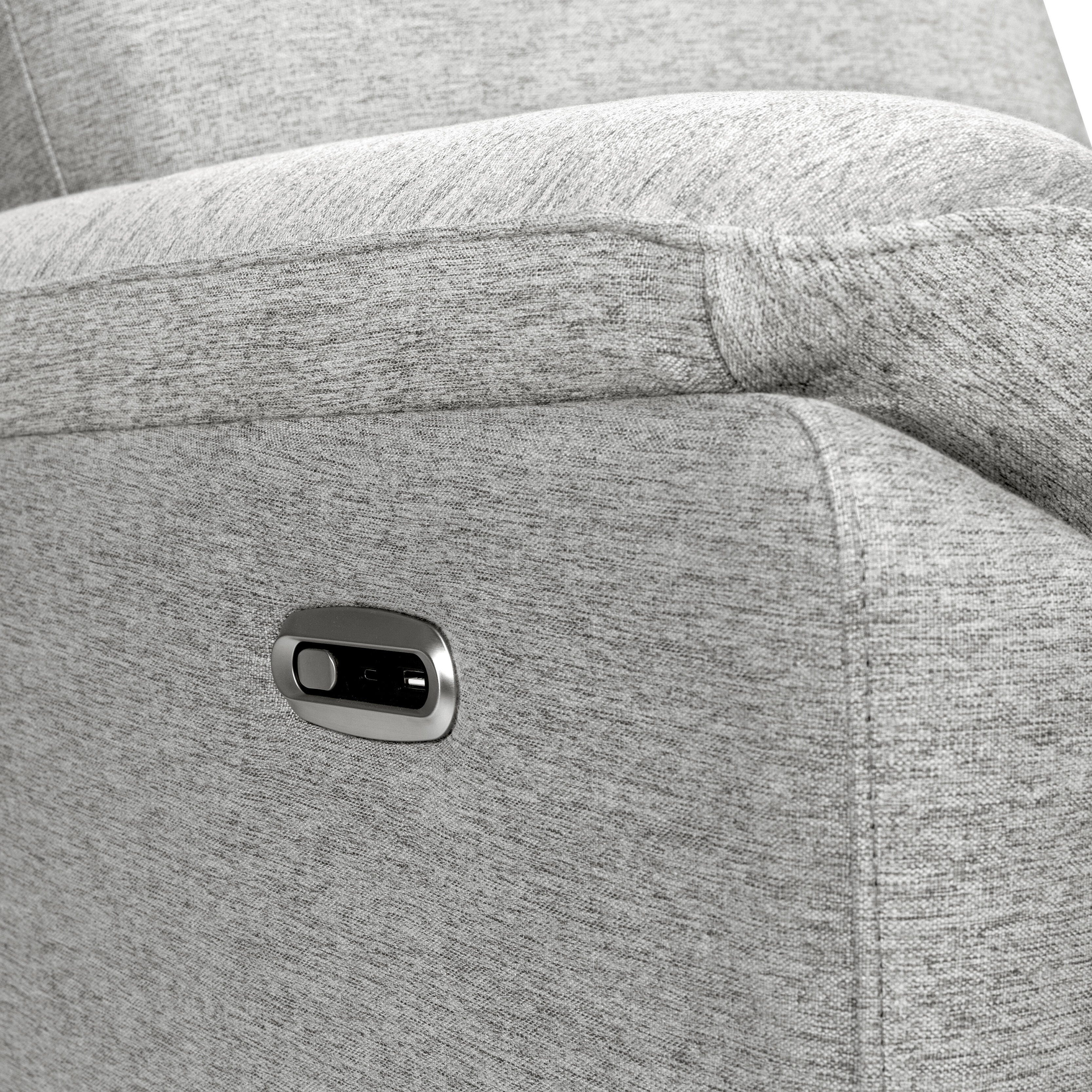 DaVinci Suzy Power Swivel Glider and Recliner, Frost Gray, large