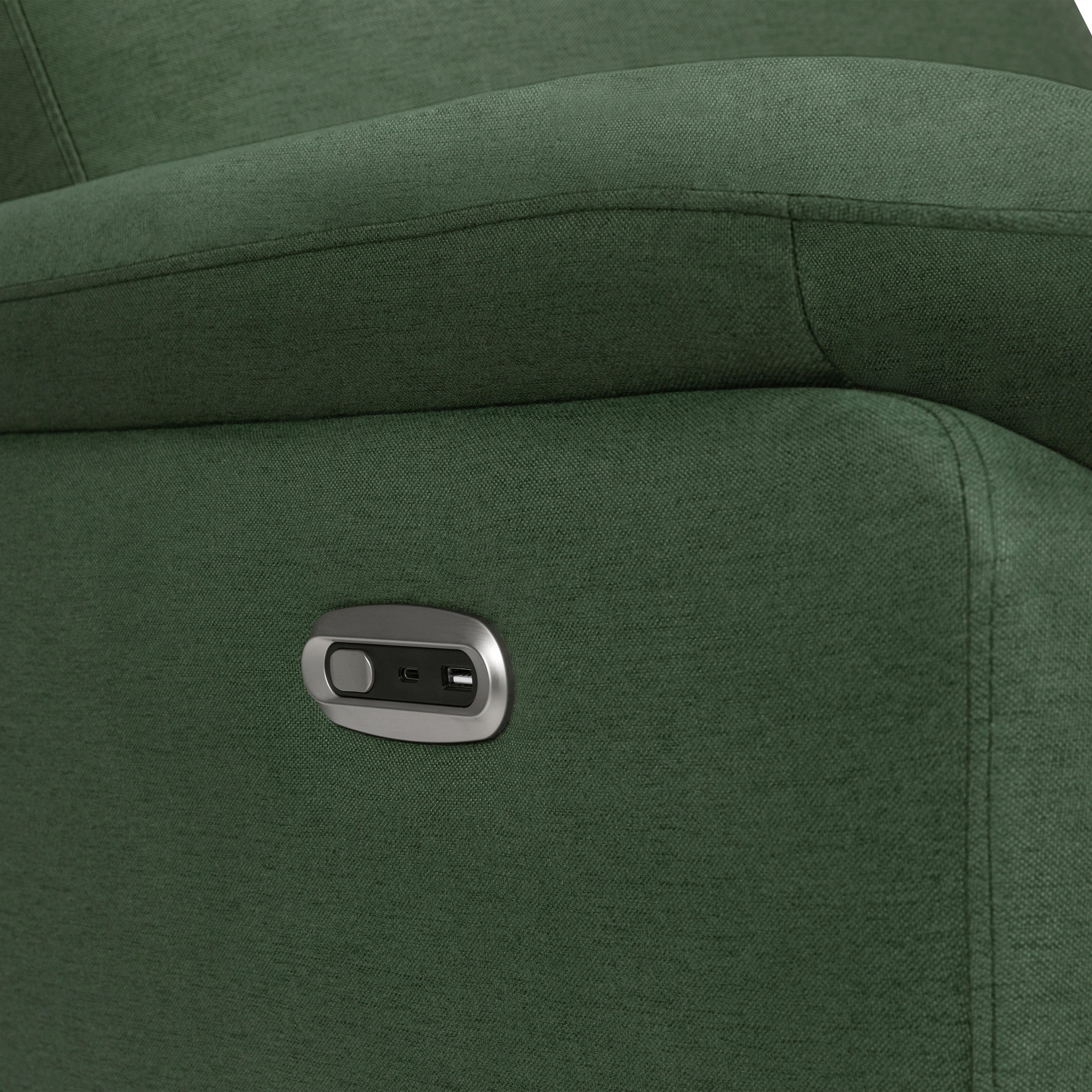 DaVinci Suzy Power Swivel Glider and Recliner, Pine Green, large
