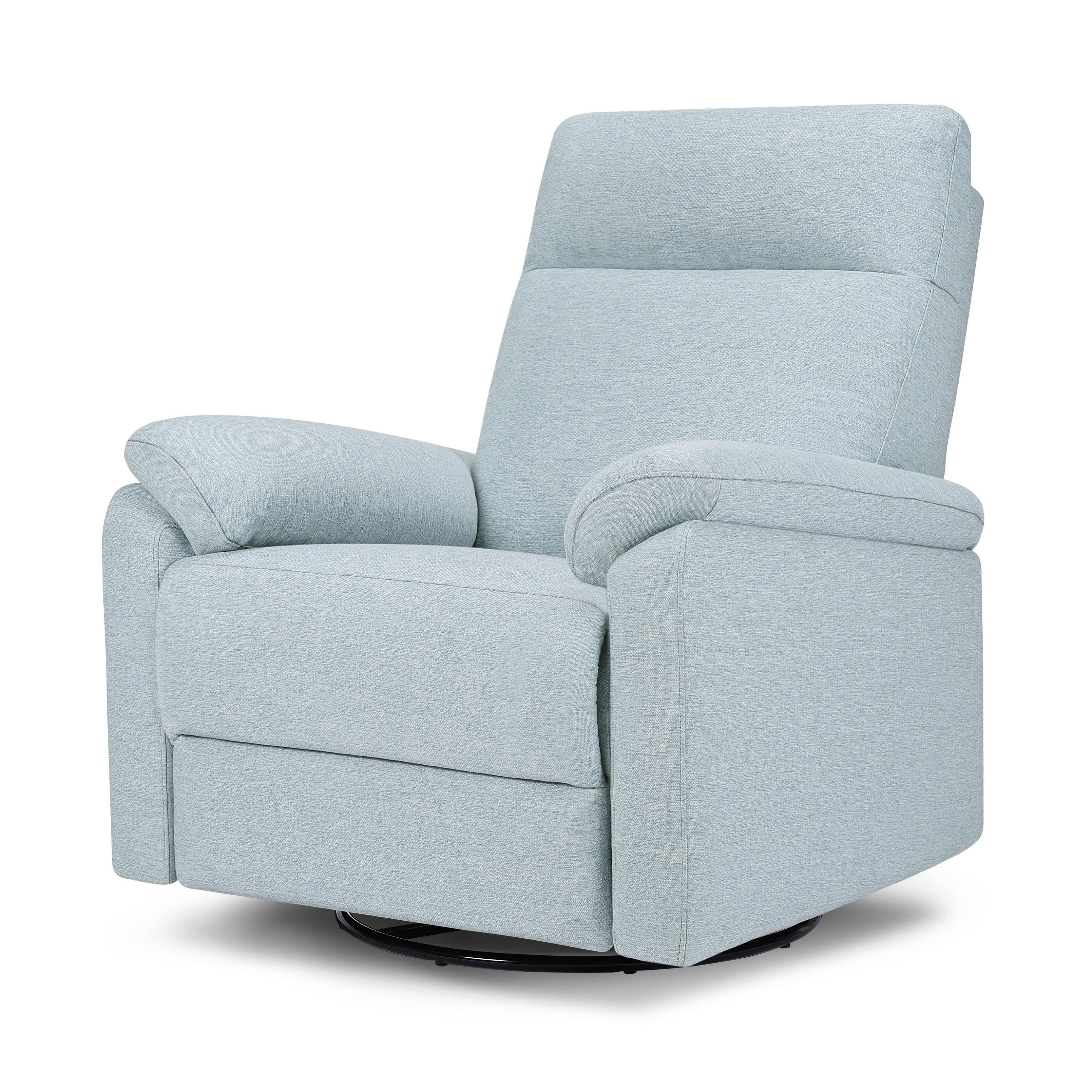 DaVinci Suzy Power Swivel Glider and Recliner, Heathered Blue, large