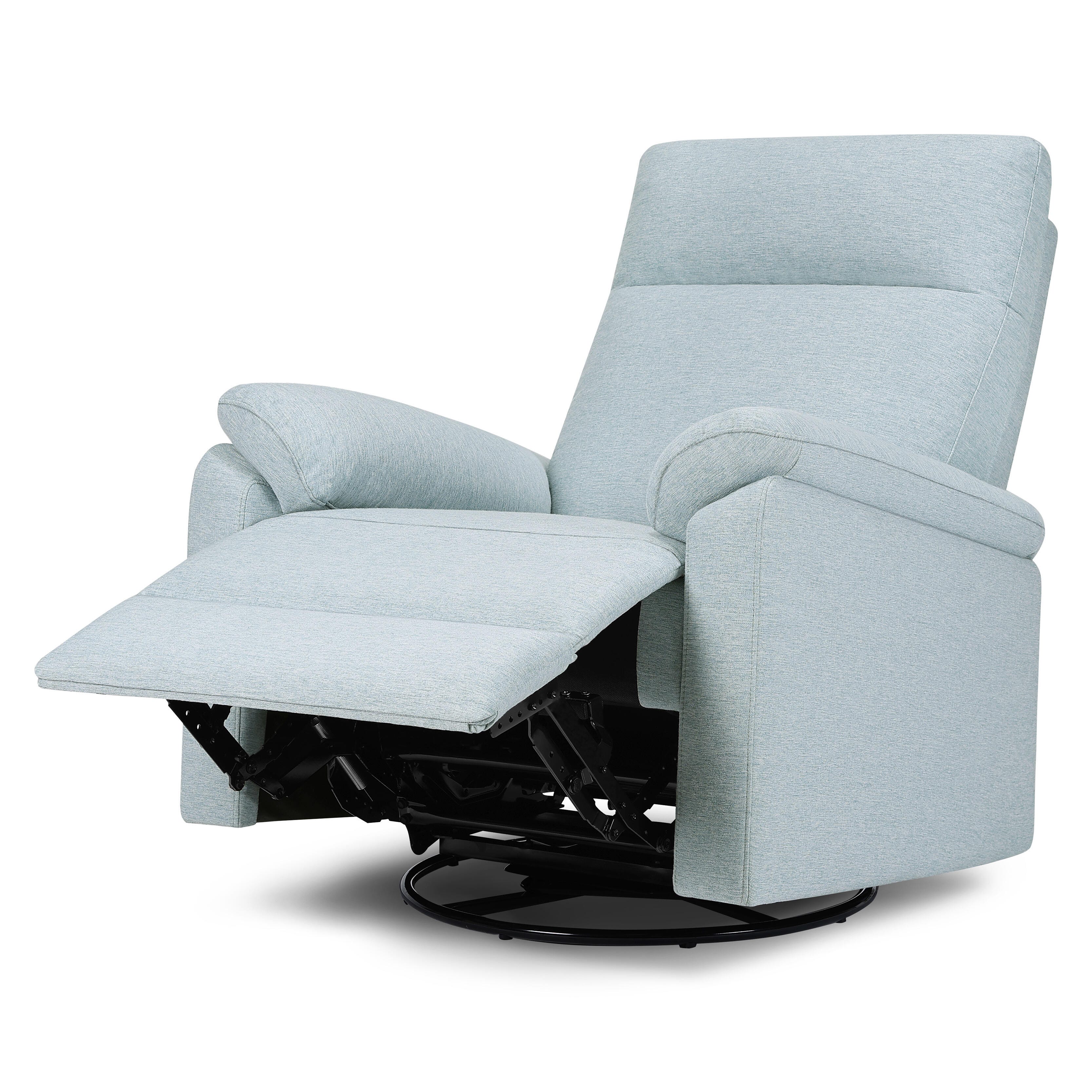 DaVinci Suzy Power Swivel Glider and Recliner, Heathered Blue, large
