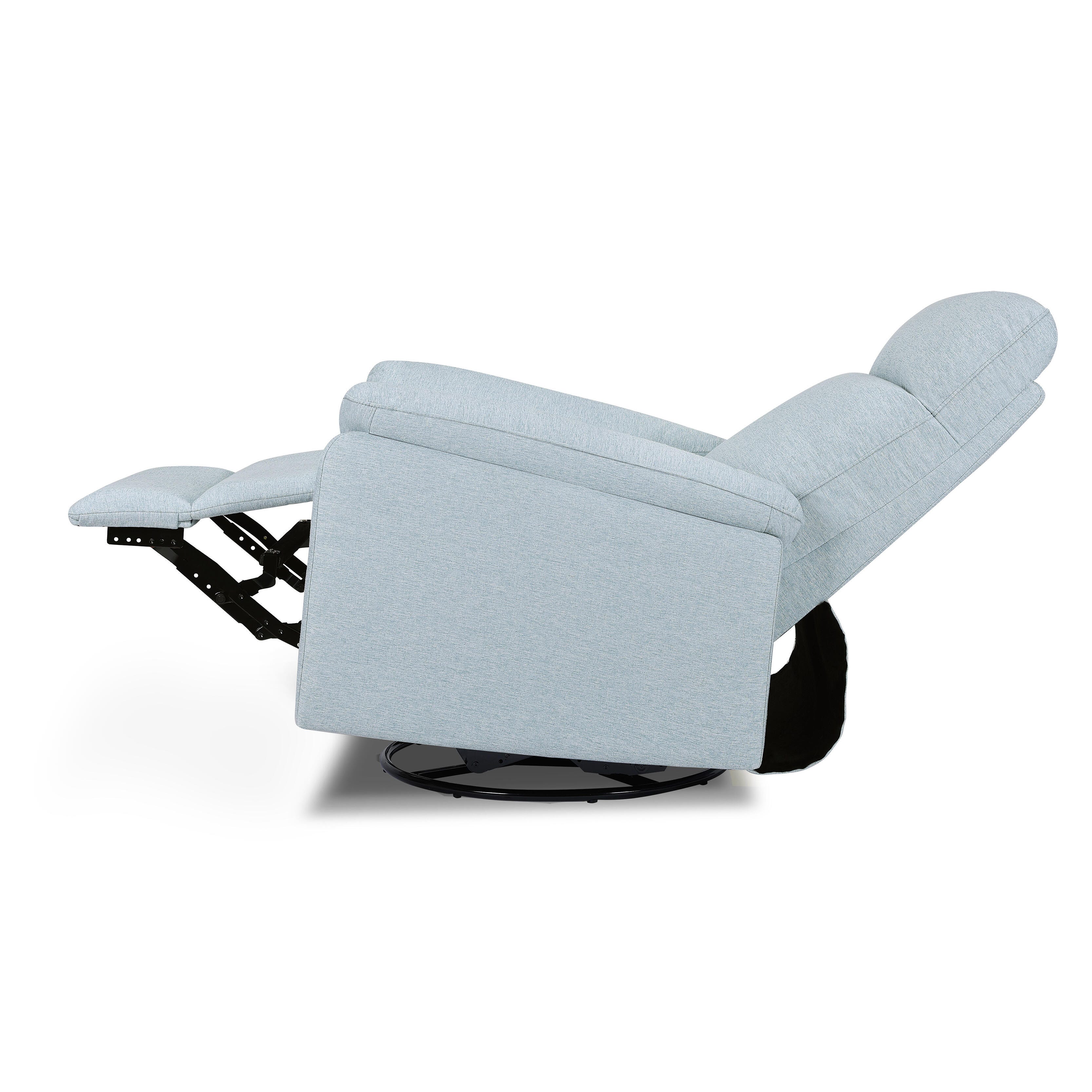 DaVinci Suzy Power Swivel Glider and Recliner, Heathered Blue, large