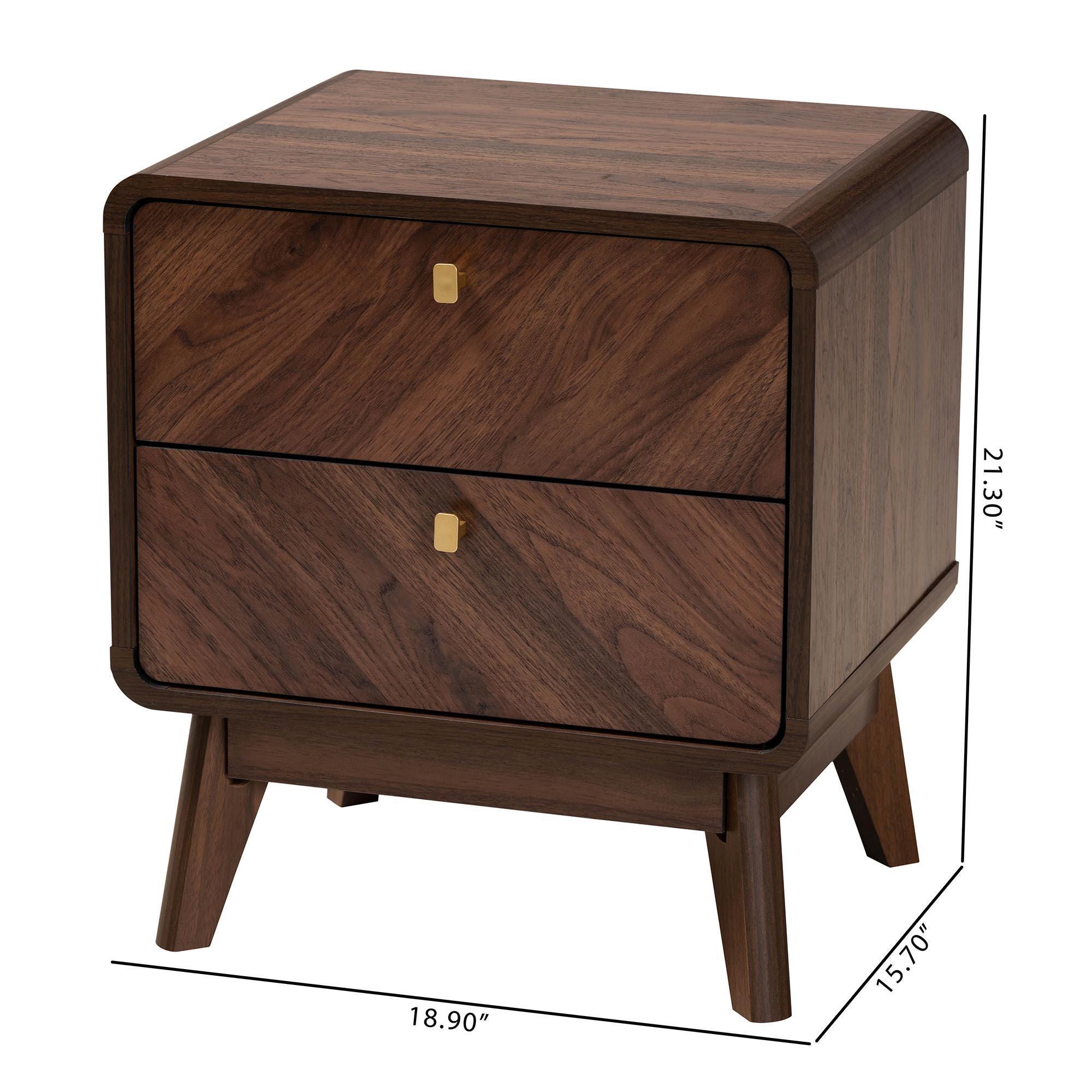 Baxton Studio Markell 19" Nightstand, , large
