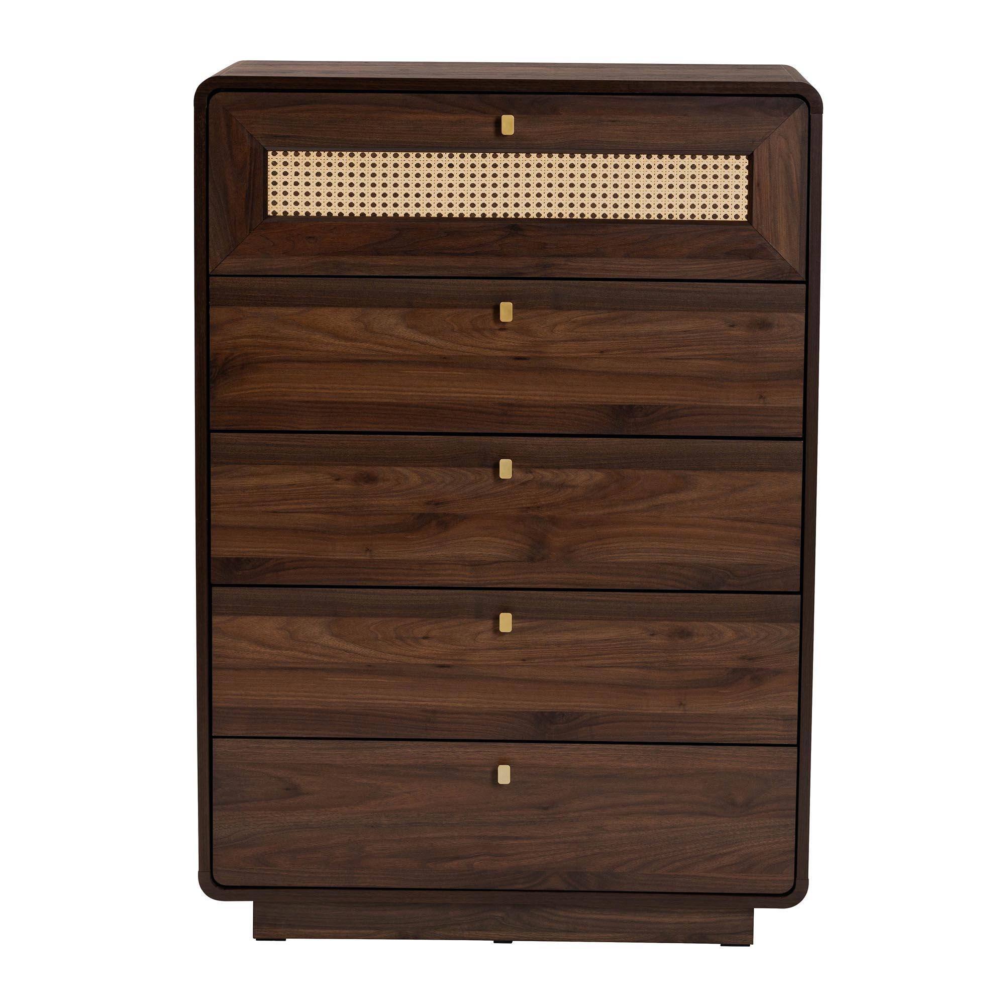Baxton Studio Jenibelle 32" 5-Drawer Chest, , large