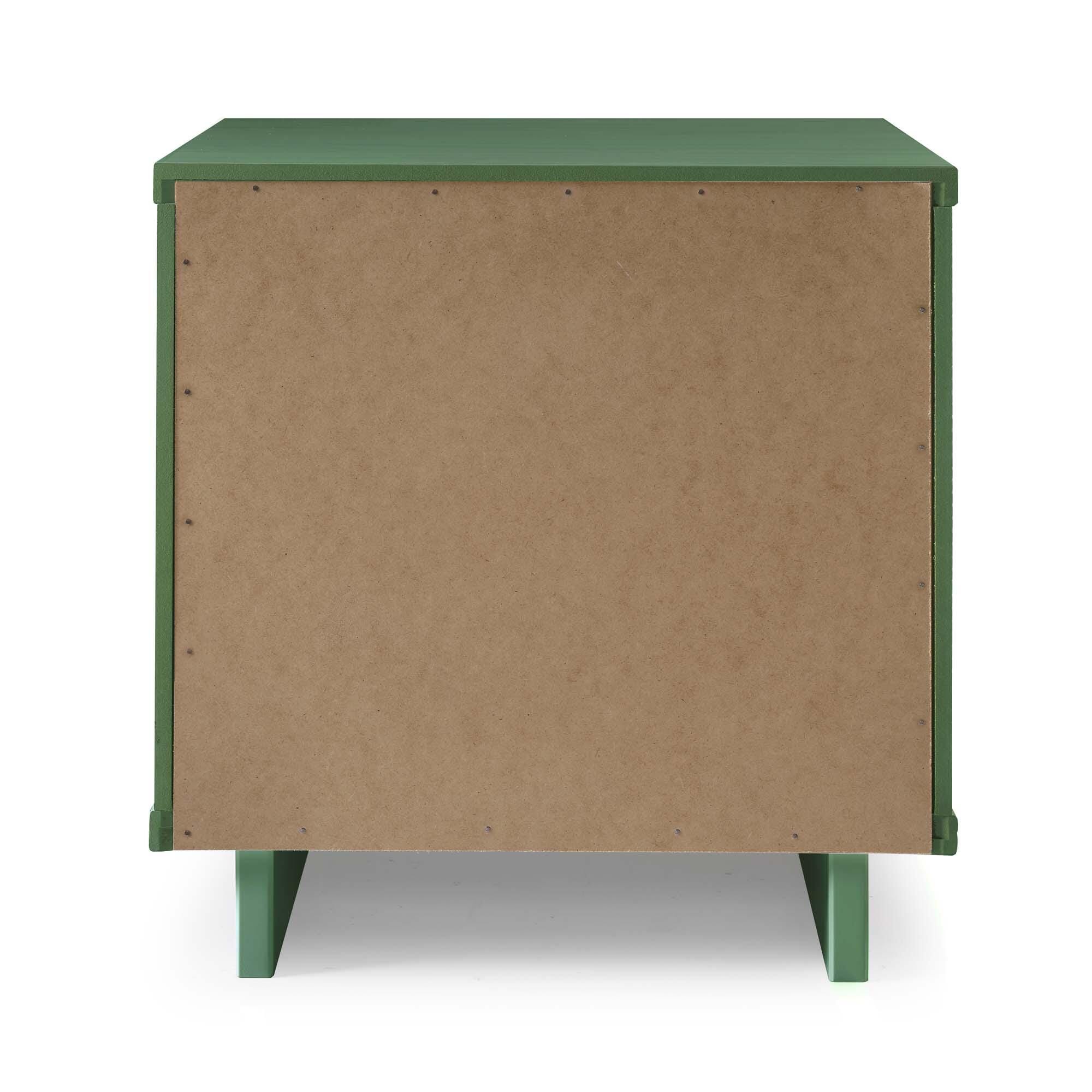 Manhattan Comfort Granville 18" 2 Drawer Nightstand, Sage Green, large