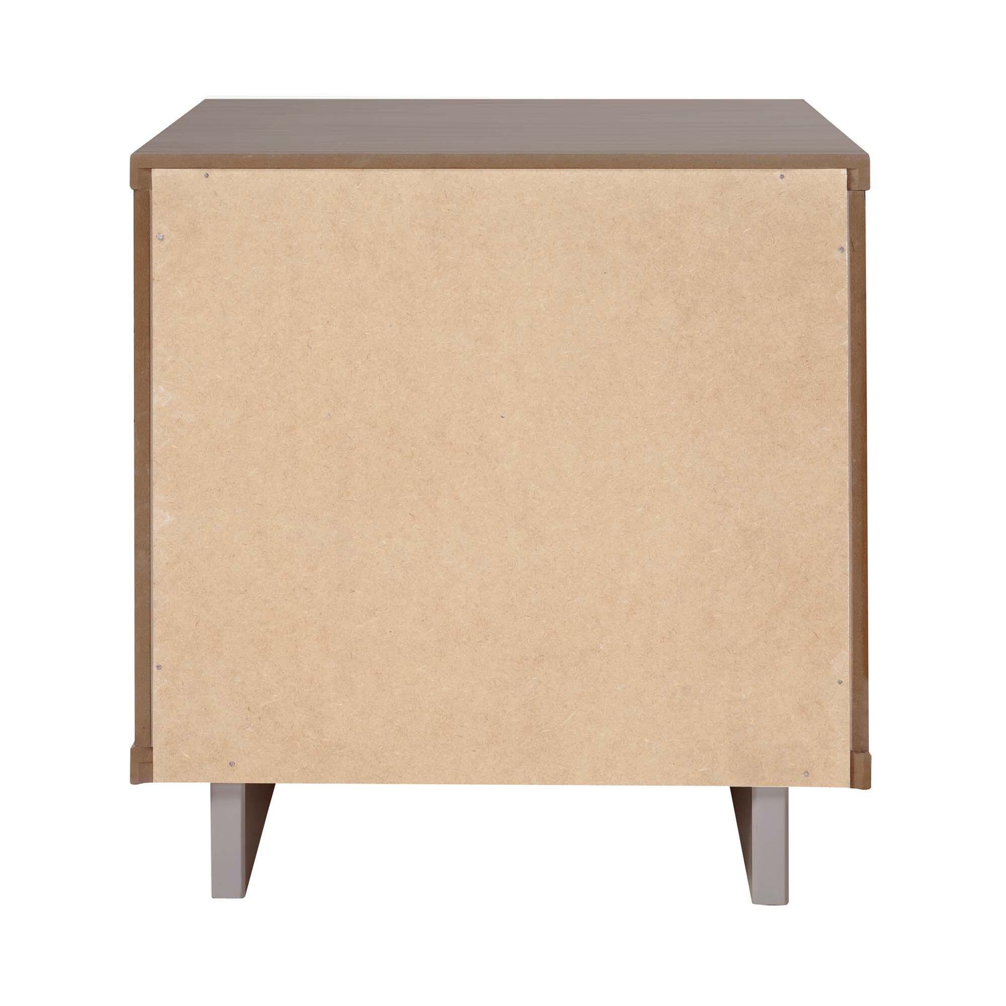 Manhattan Comfort Granville 18" 1 Drawer Nightstand, Light Gray, large
