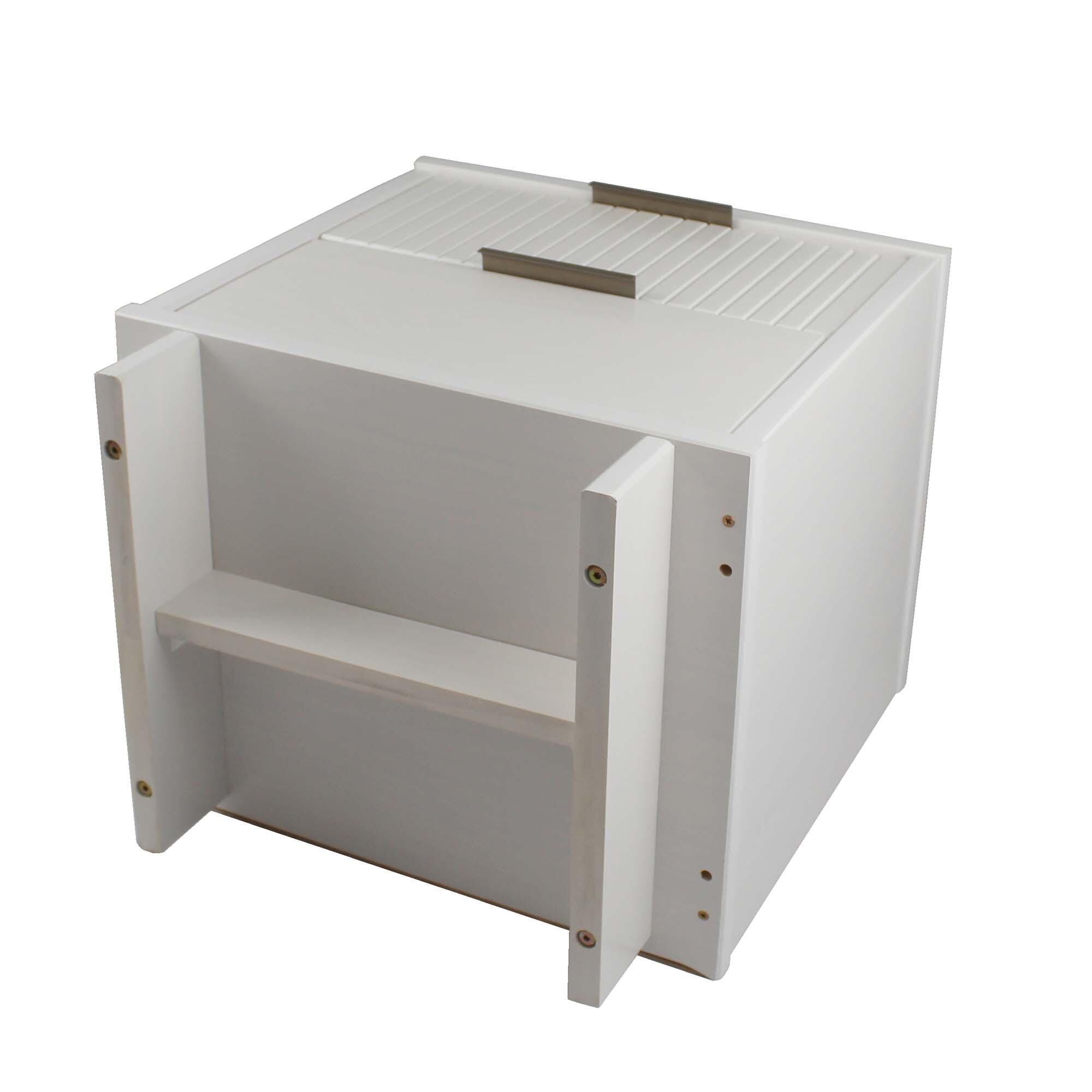 Manhattan Comfort Granville 18" 2 Drawer Nightstand, White, large