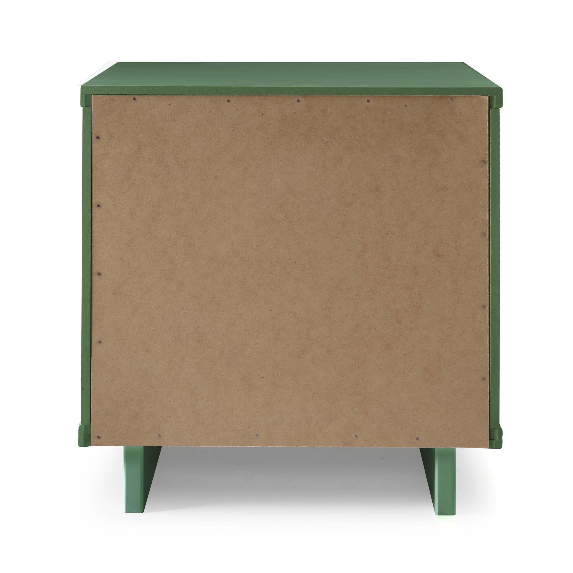 Manhattan Comfort Granville 18" 1 Drawer Nightstand, Sage Green, large