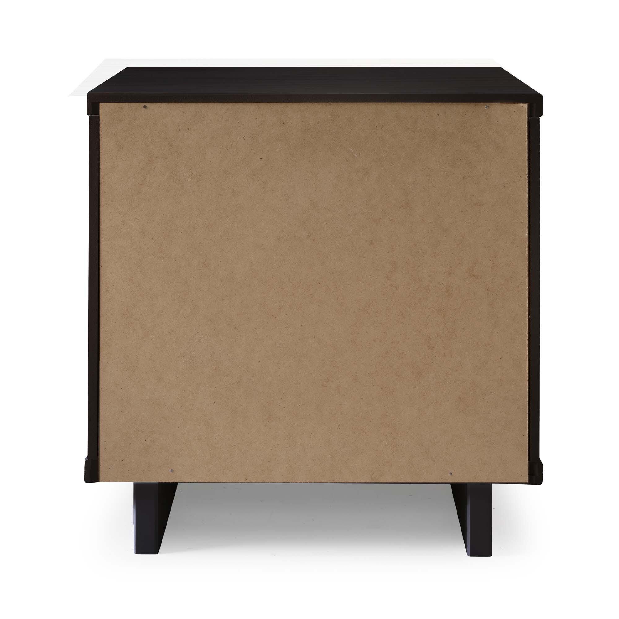 Manhattan Comfort Granville 18" 1 Drawer Nightstand, Black, large