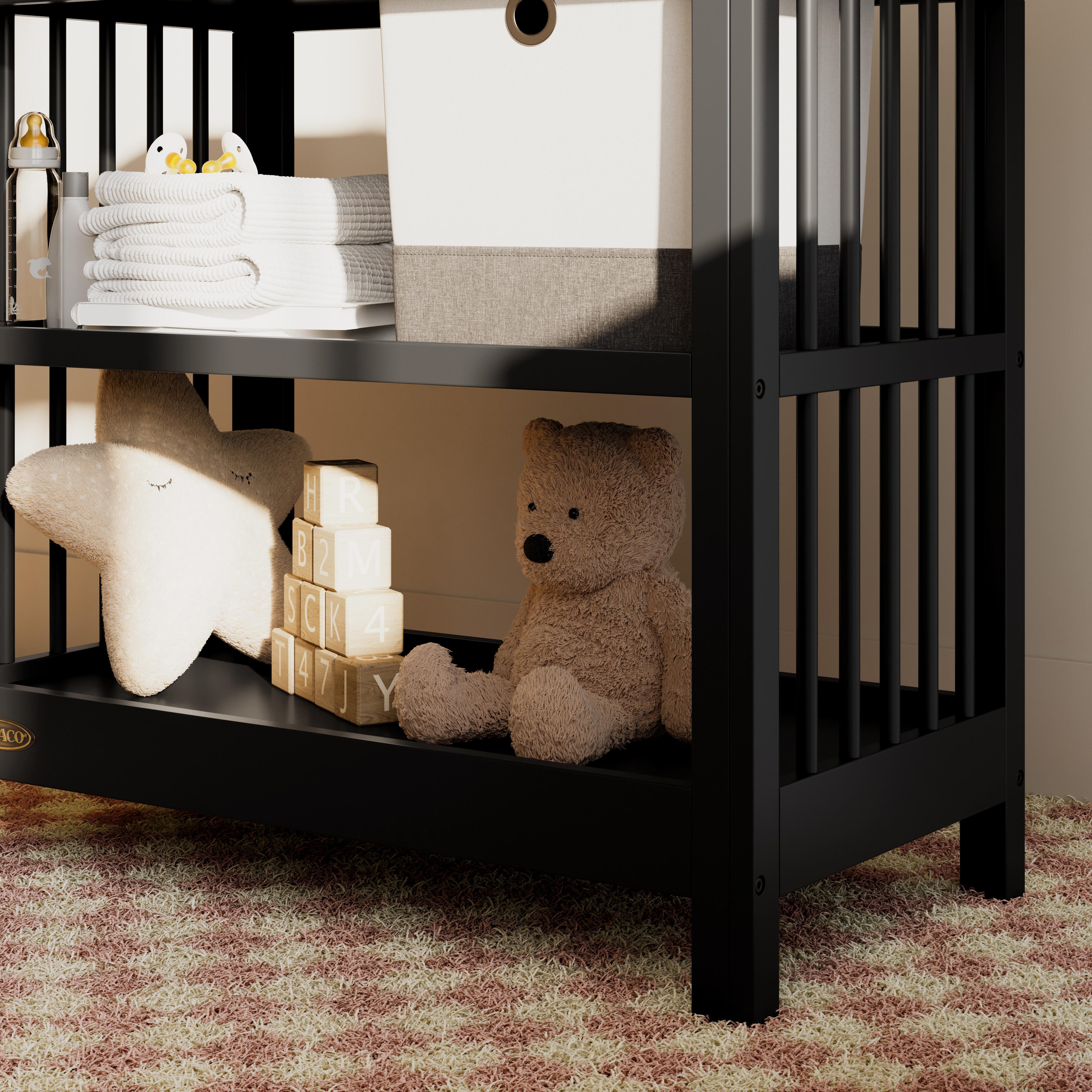 Graco Teddi Changing Table, Black, large