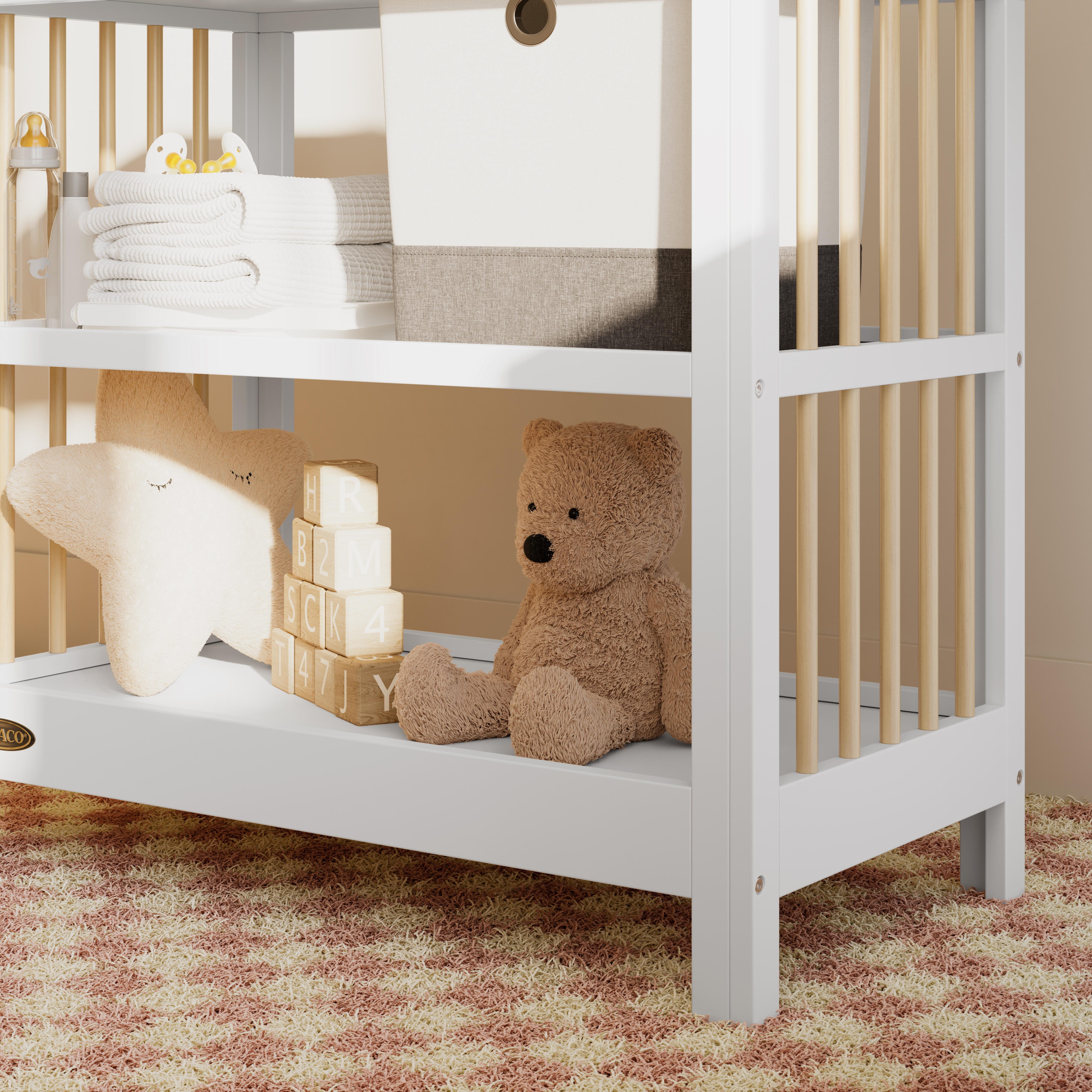 Graco Teddi Changing Table, White/Driftwood, large