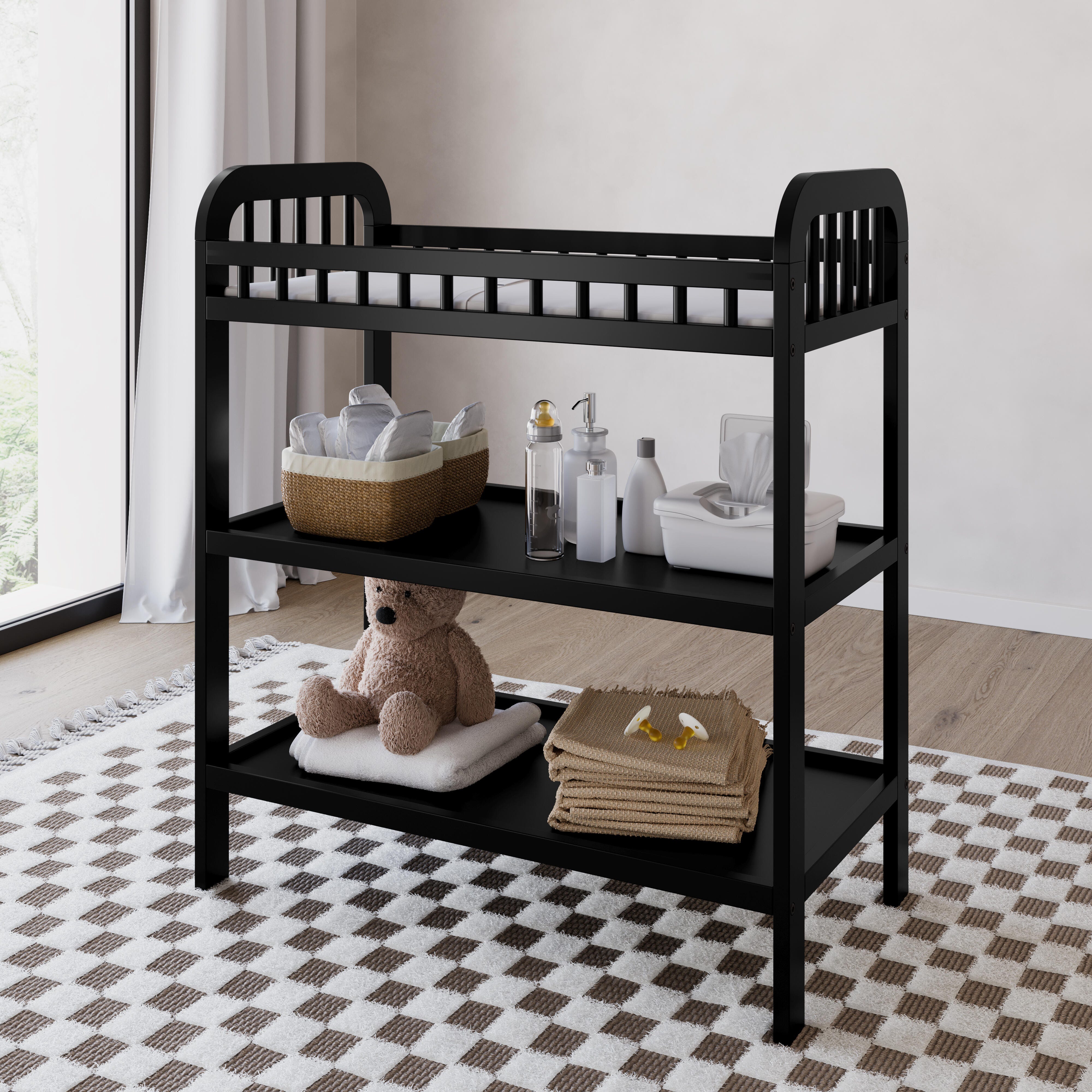 Storkcraft Pasadena Changing Table, Black, large