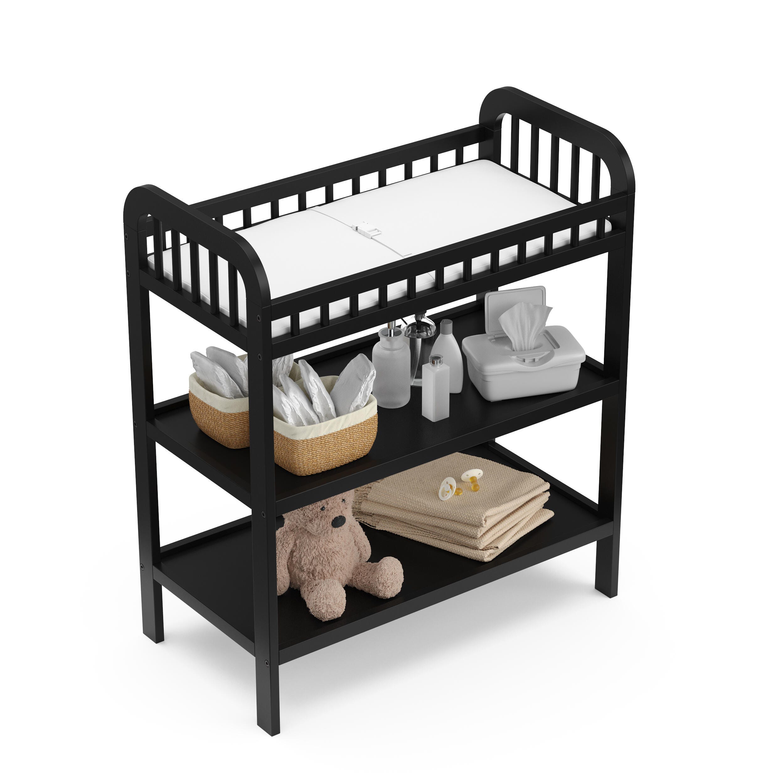 Storkcraft Pasadena Changing Table, Black, large