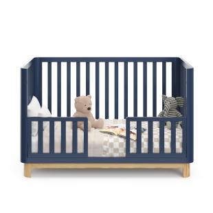 navy blue crib and dresser Modern + Minimal Nursery Gathered Living