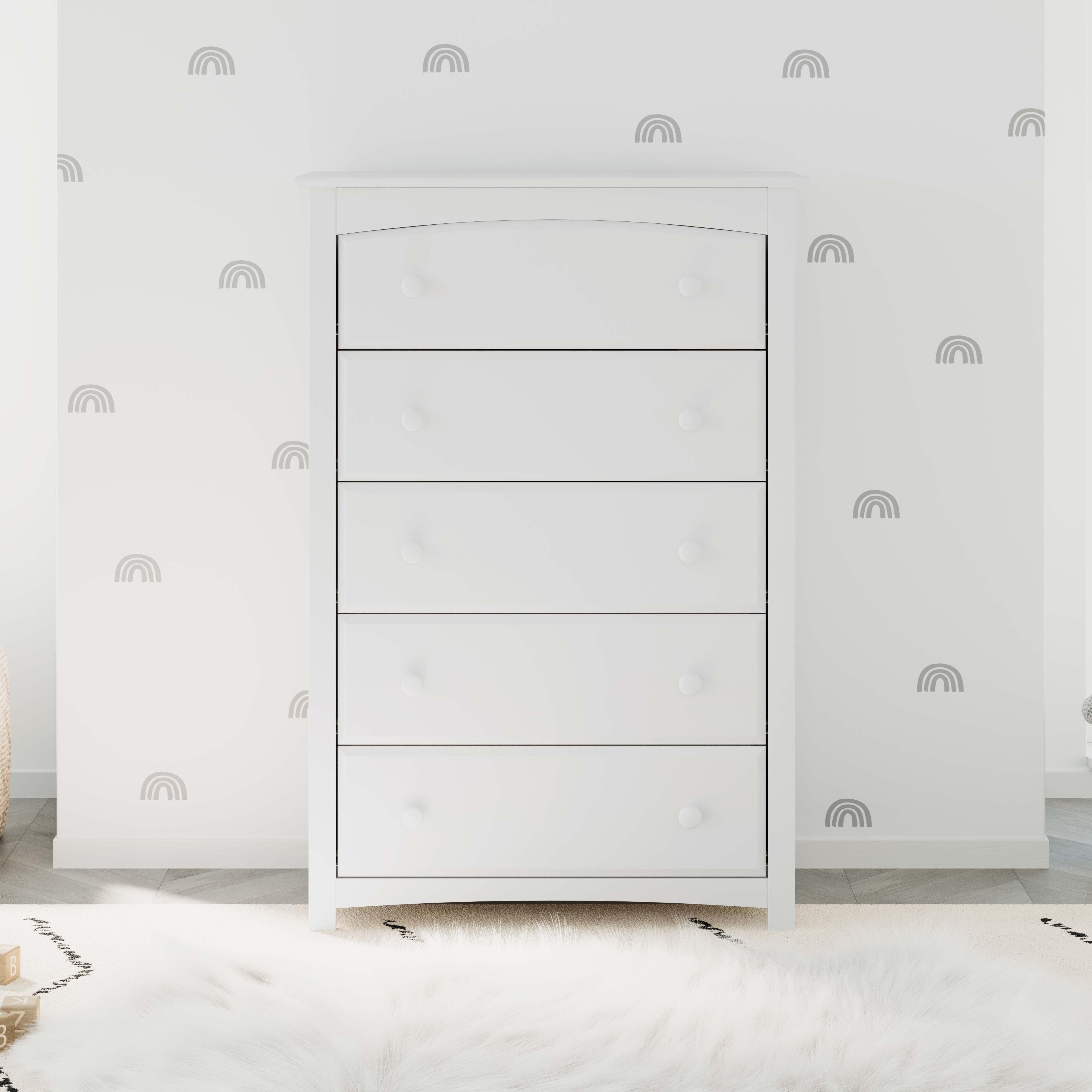 storkcraft kenton 5 drawer dresser grey Storkcraft Venetian 2 Piece Nursery Set