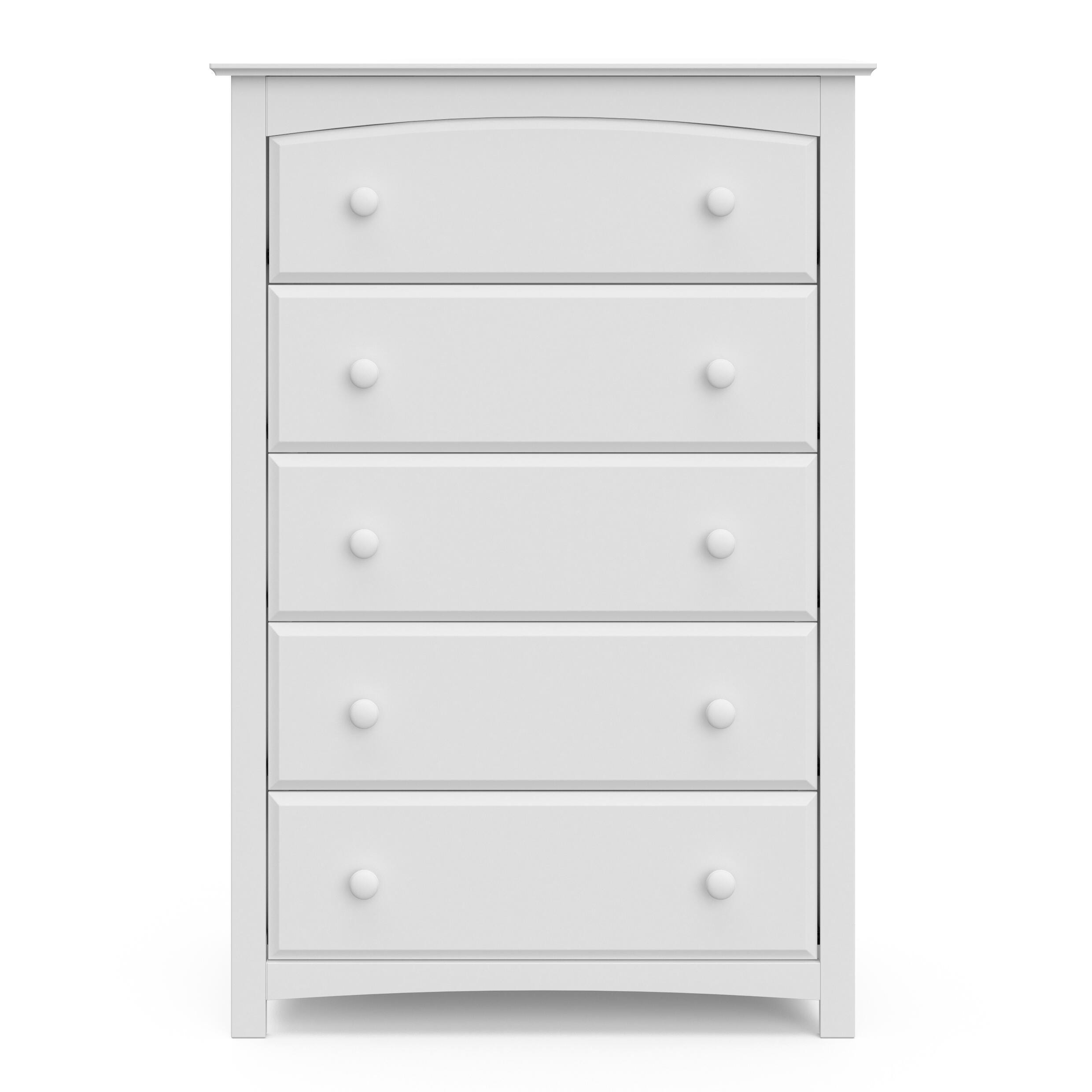 Storkcraft Kenton 5 Drawer Dresser, White, large