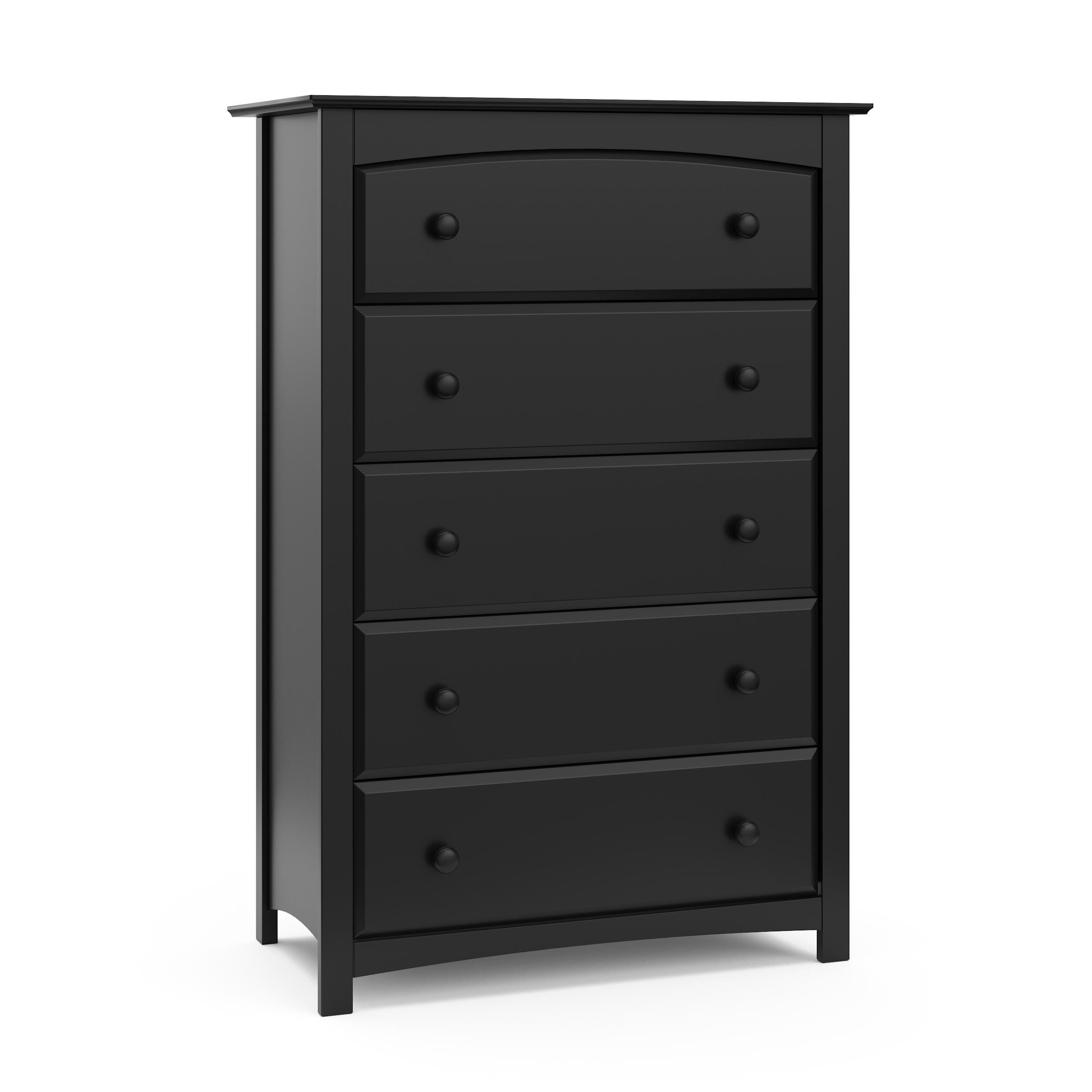 Storkcraft Kenton 5 Drawer Dresser, Black, large