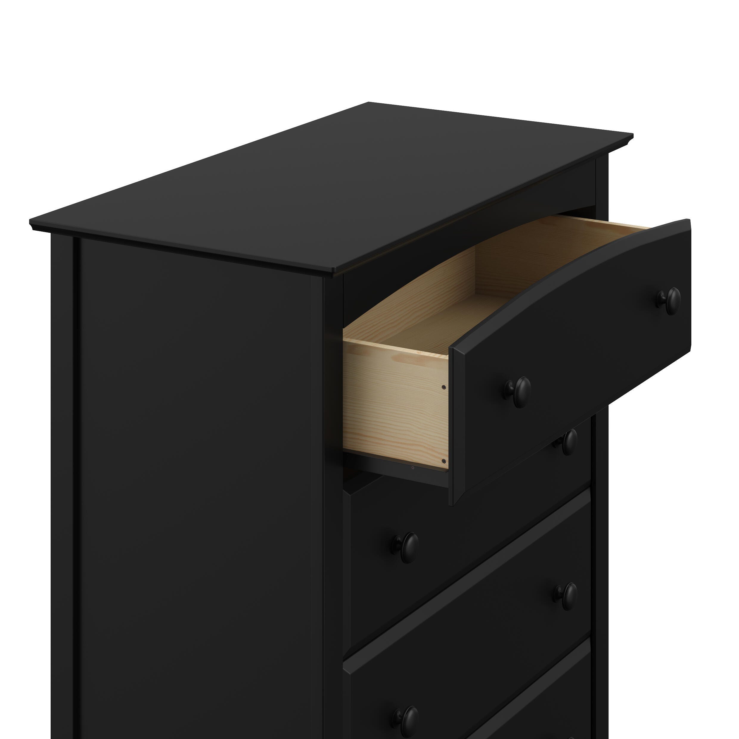 Storkcraft Kenton 5 Drawer Dresser, Black, large