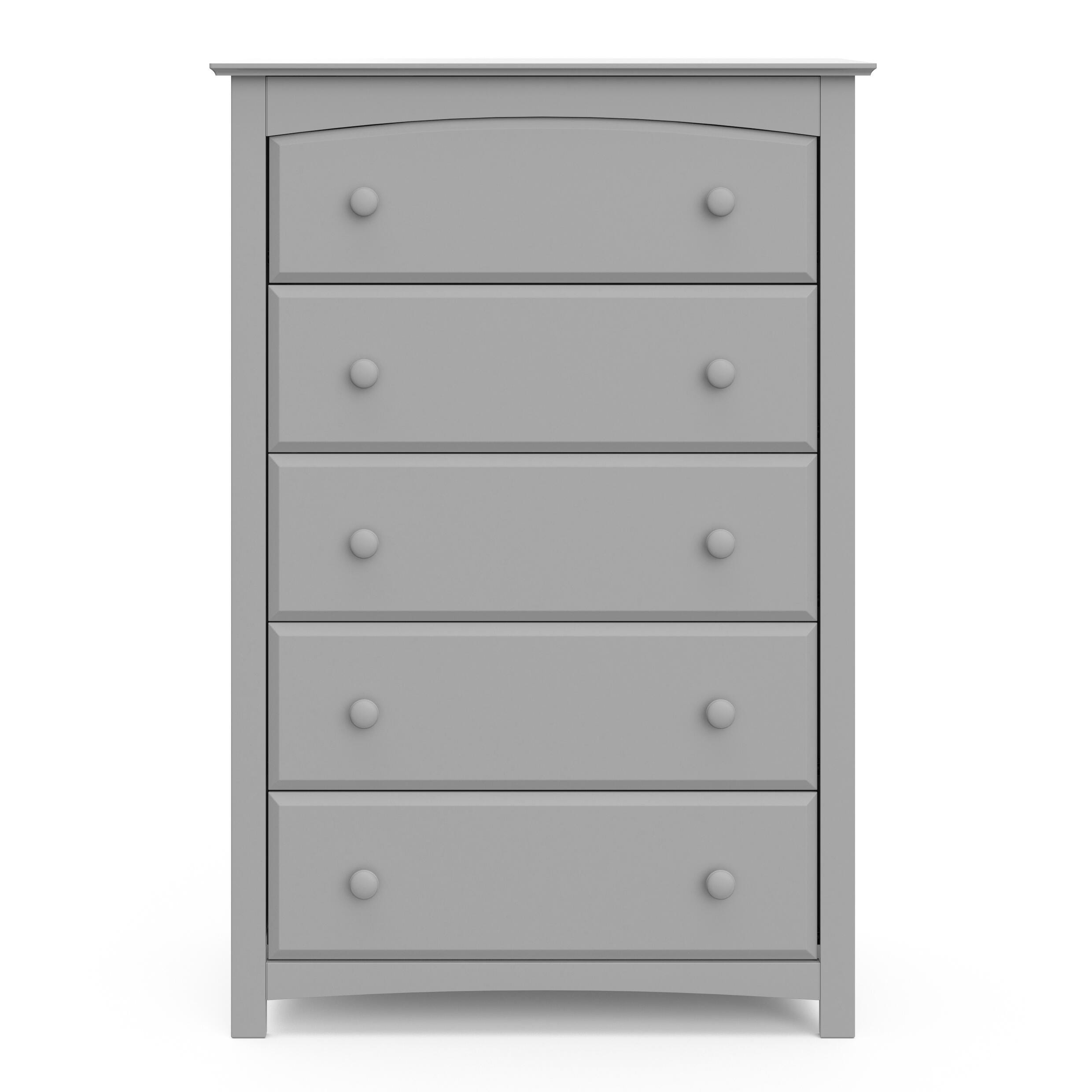 Storkcraft Kenton 5 Drawer Dresser, Pebble Gray, large