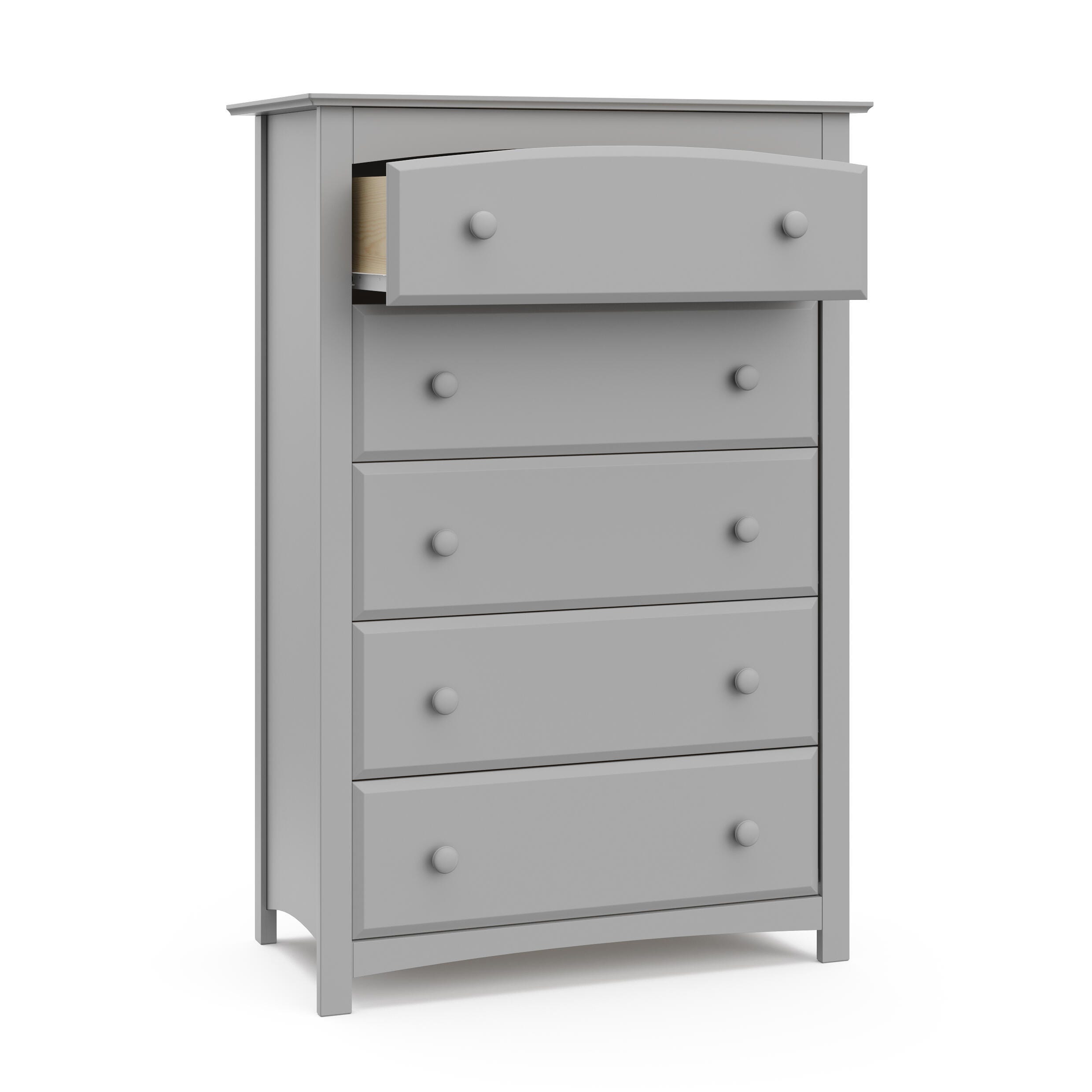 Storkcraft Kenton 5 Drawer Dresser, Pebble Gray, large