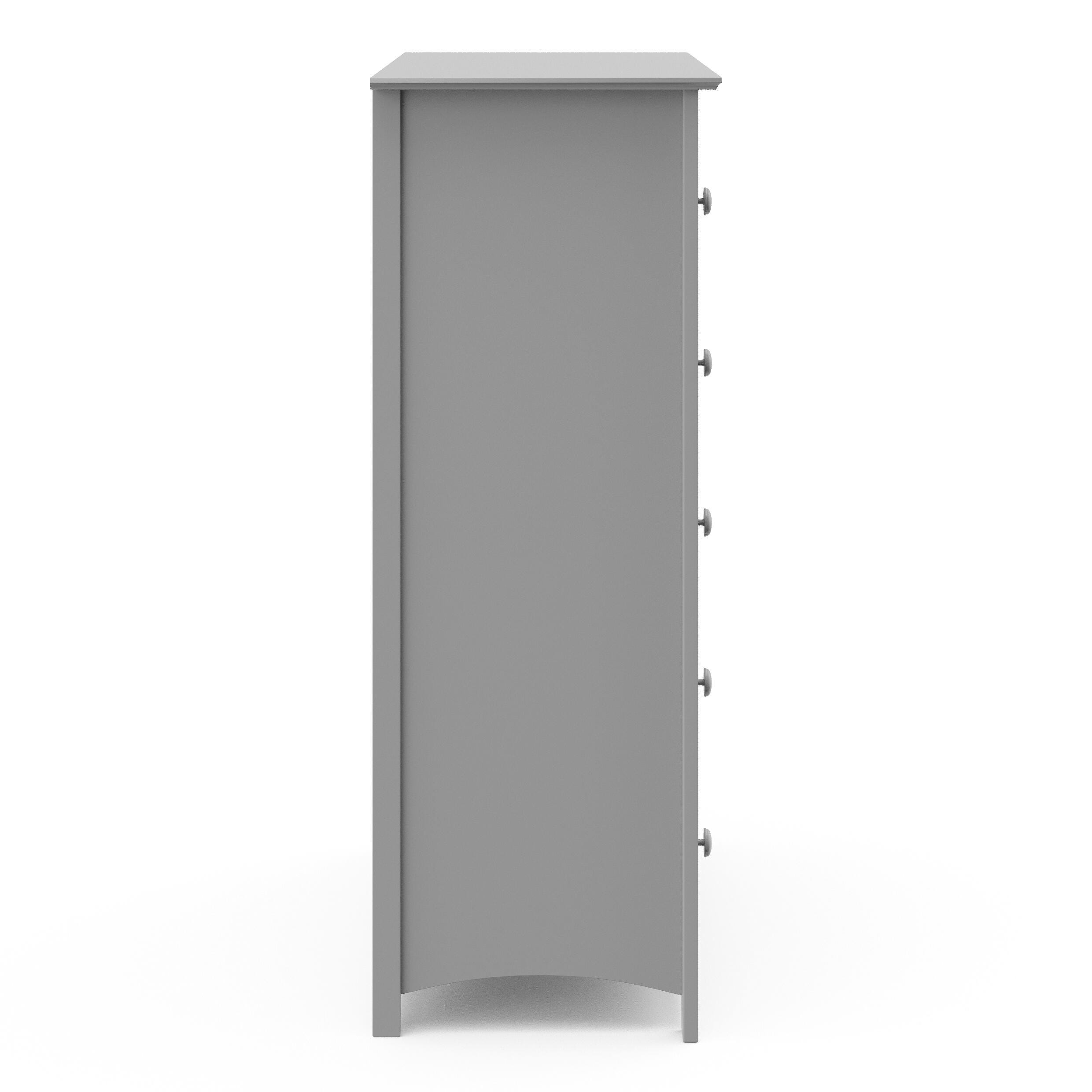Storkcraft Kenton 5 Drawer Dresser, Pebble Gray, large
