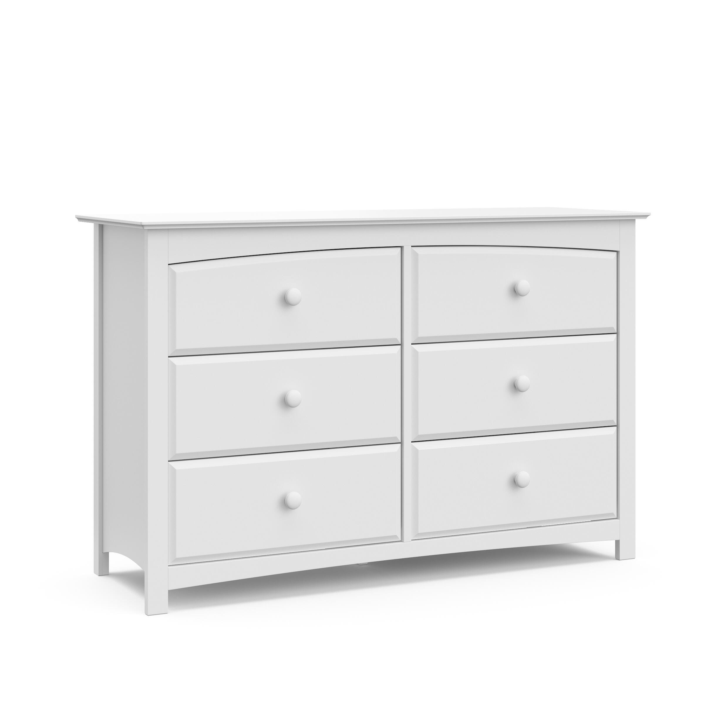 Storkcraft Kenton 6 Drawer Double Dresser, White, large