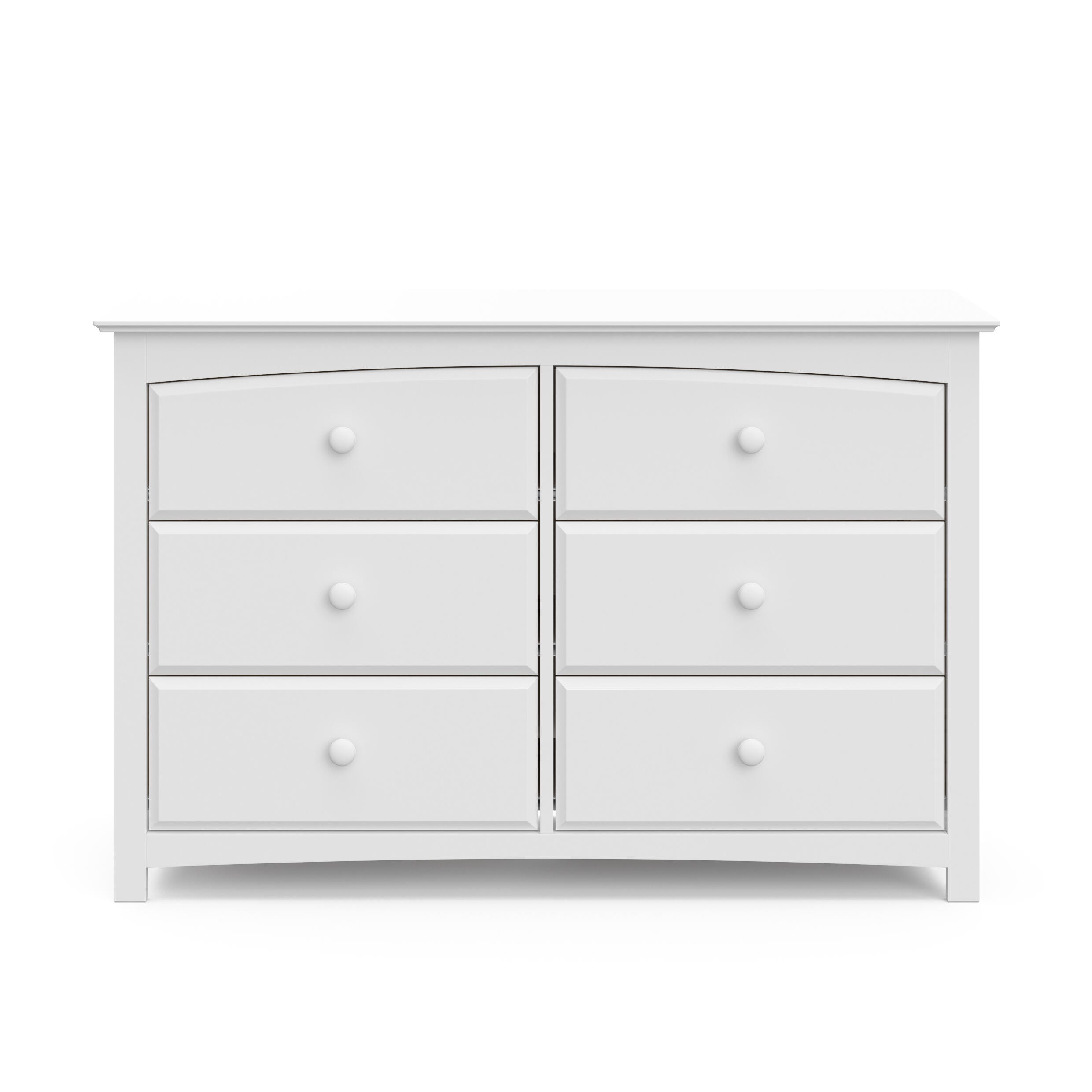 Storkcraft Kenton 6 Drawer Double Dresser, White, large